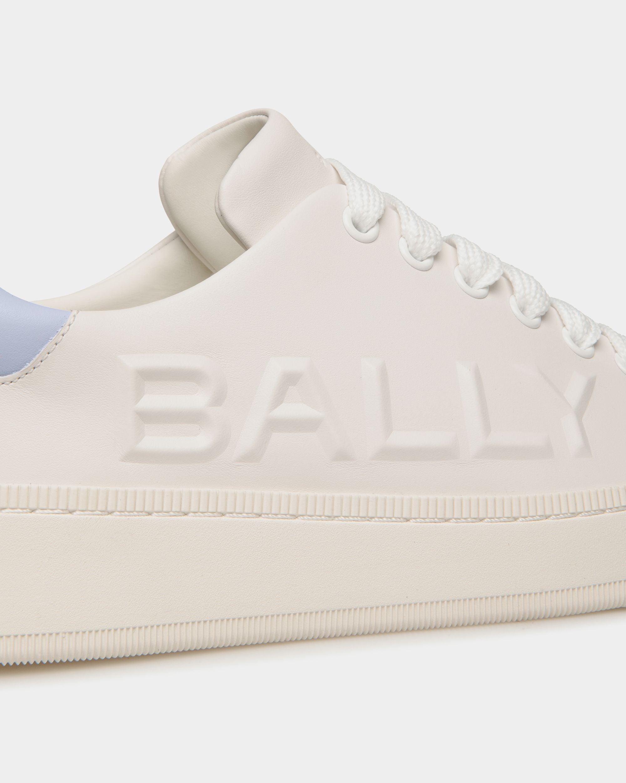 Zapatillas Raise De Piel Color Blanco Y Azul Claro - Mujer - Bally - 05
