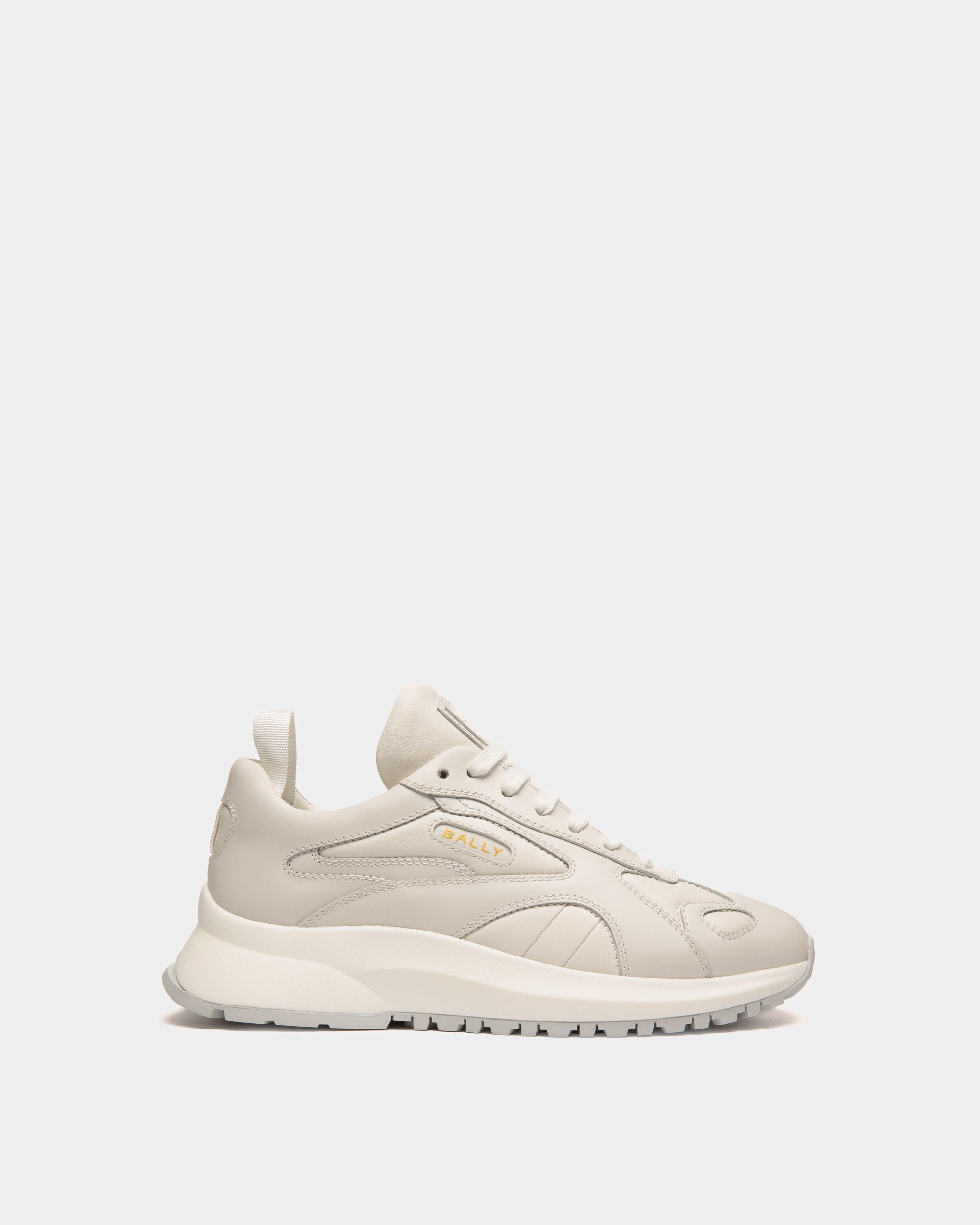Outline Sneaker In White Leather - Women's - Bally - 01