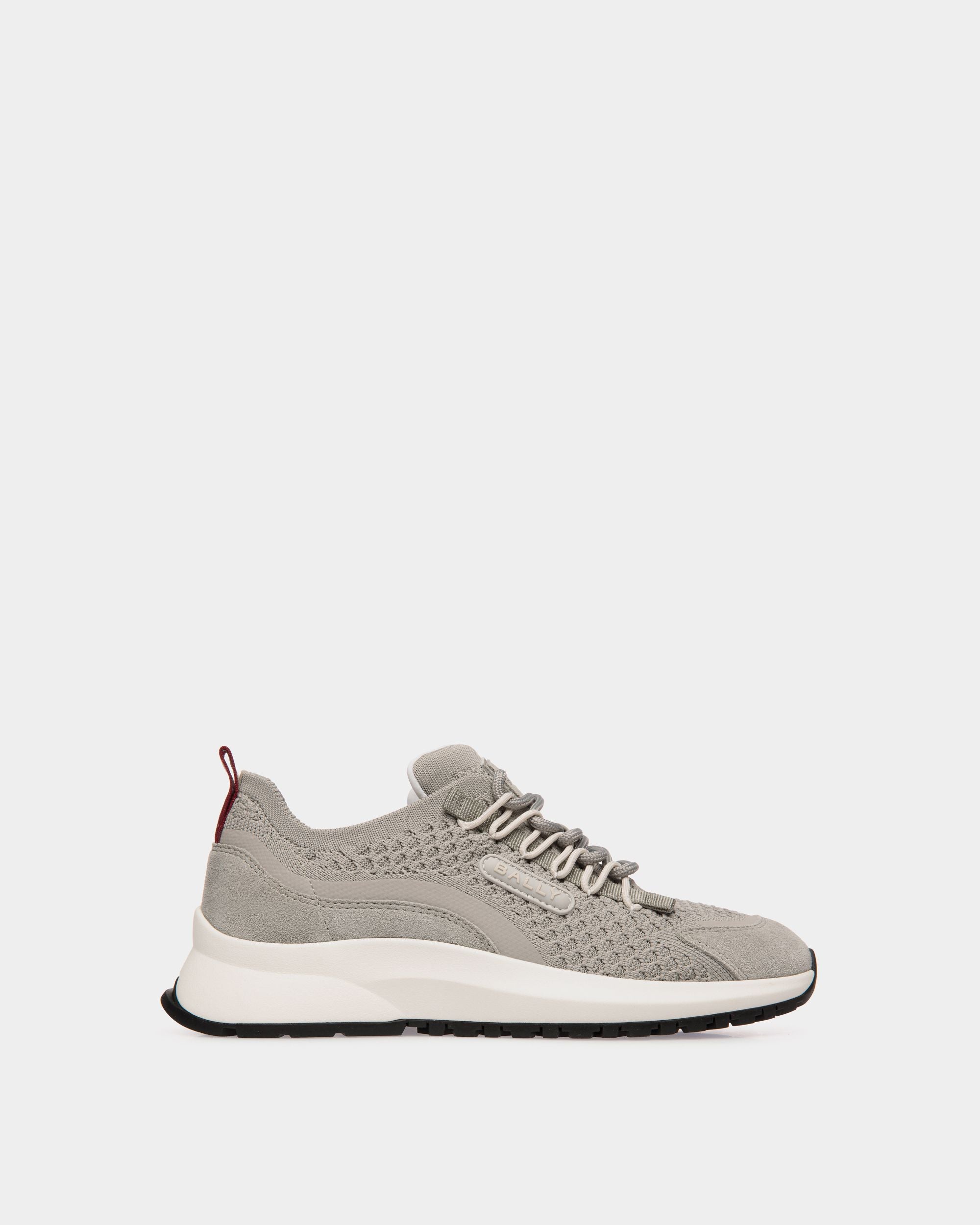 Outline Sneaker In Grey Knit Fabric - Women's - Bally - 01