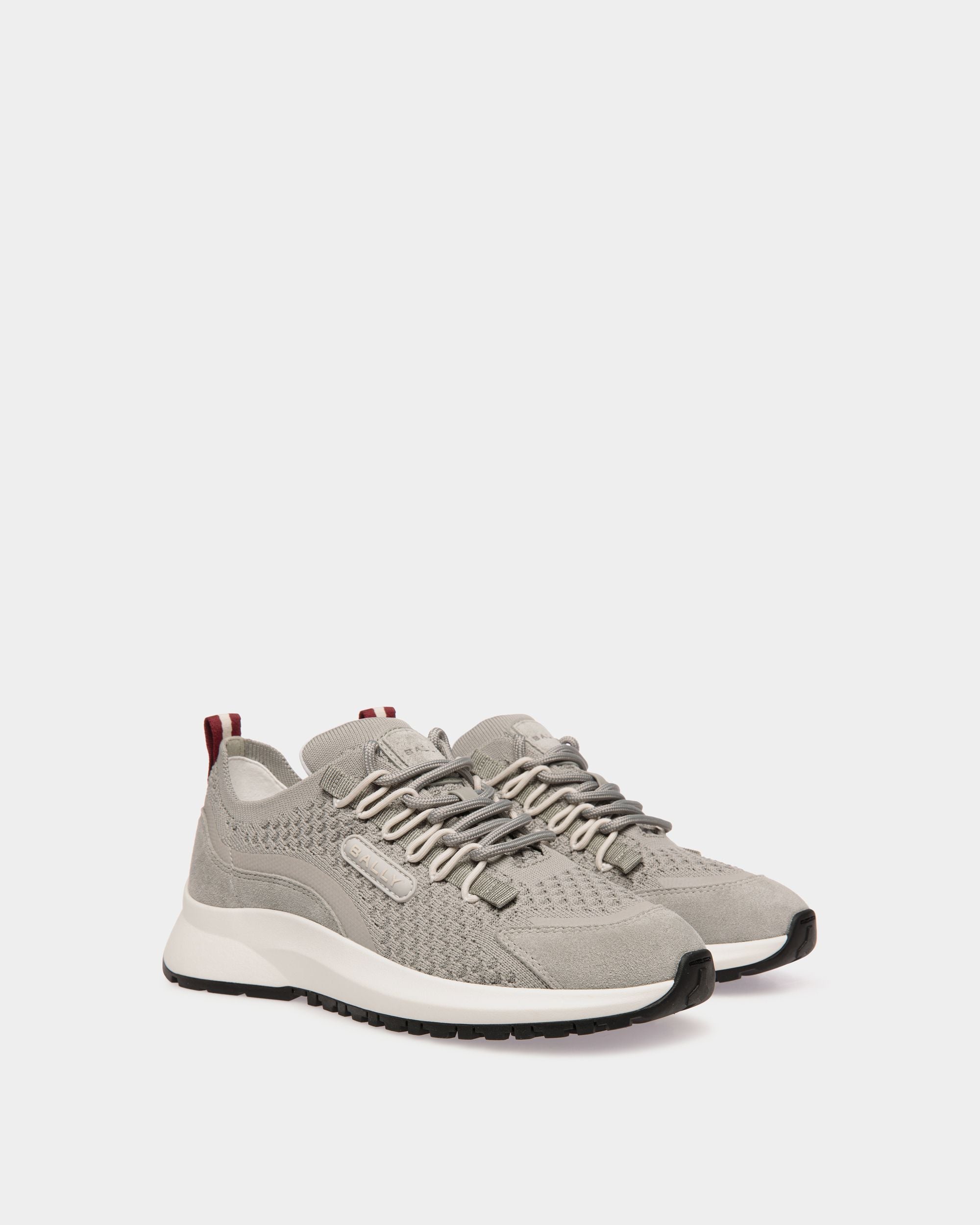Outline Sneaker In Grey Knit Fabric - Women's - Bally - 03