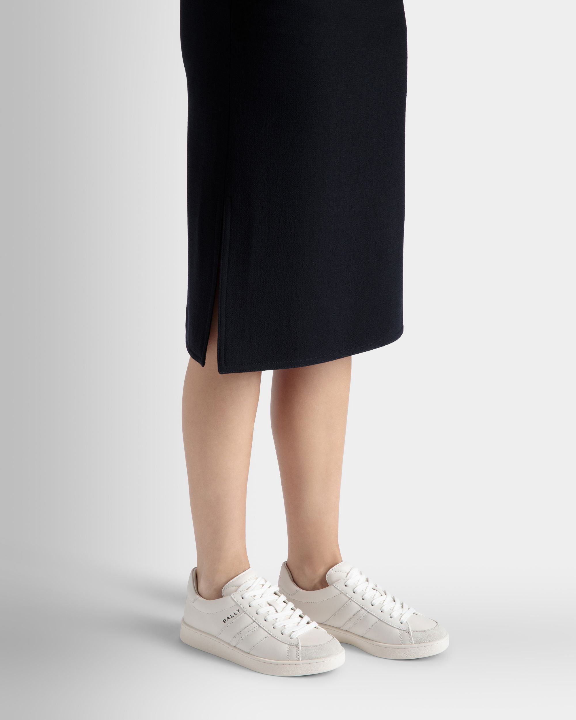 Zapatilla Tennis De Piel Blanca - Mujer - Bally - 02