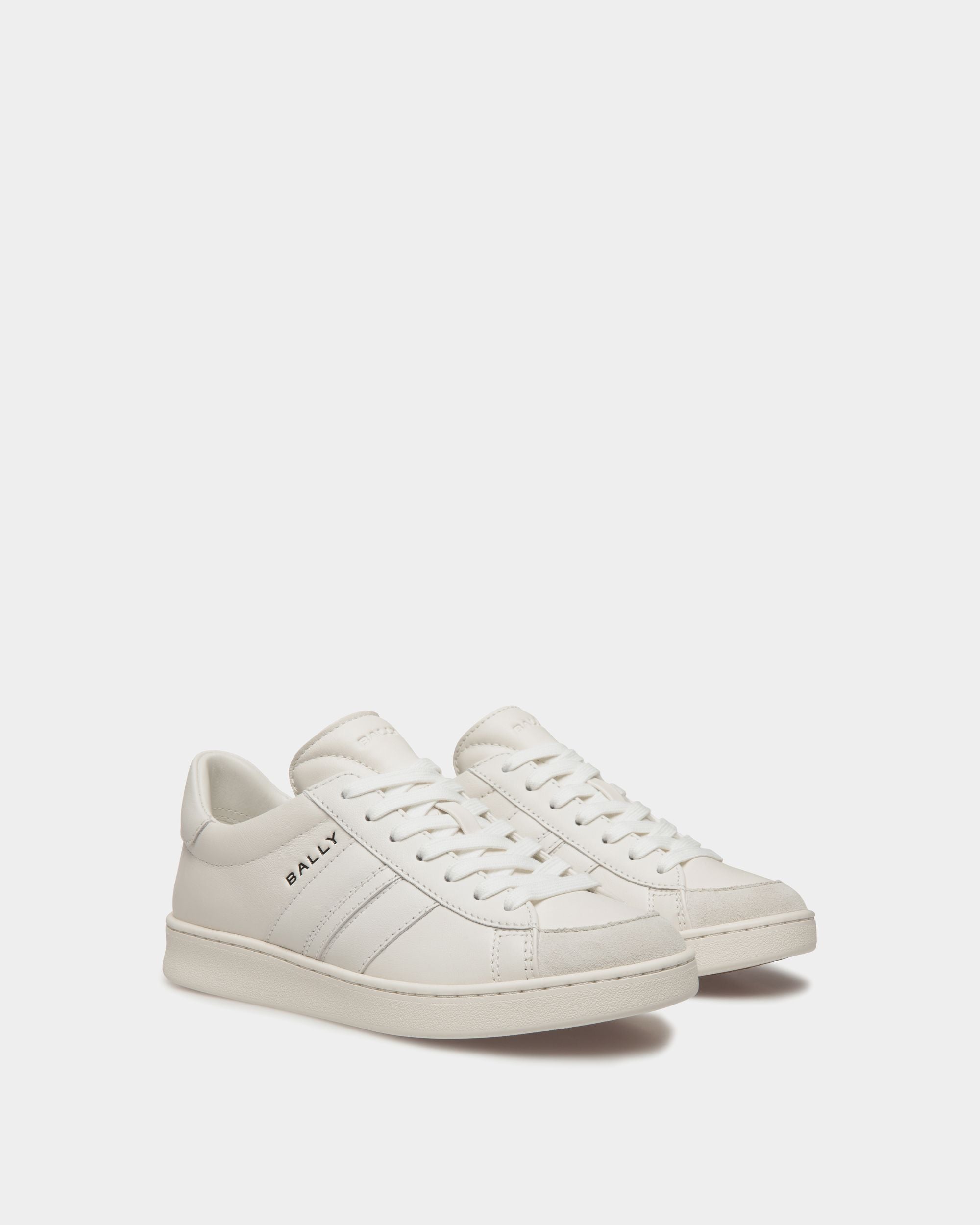 Zapatilla Tennis De Piel Blanca - Mujer - Bally - 03