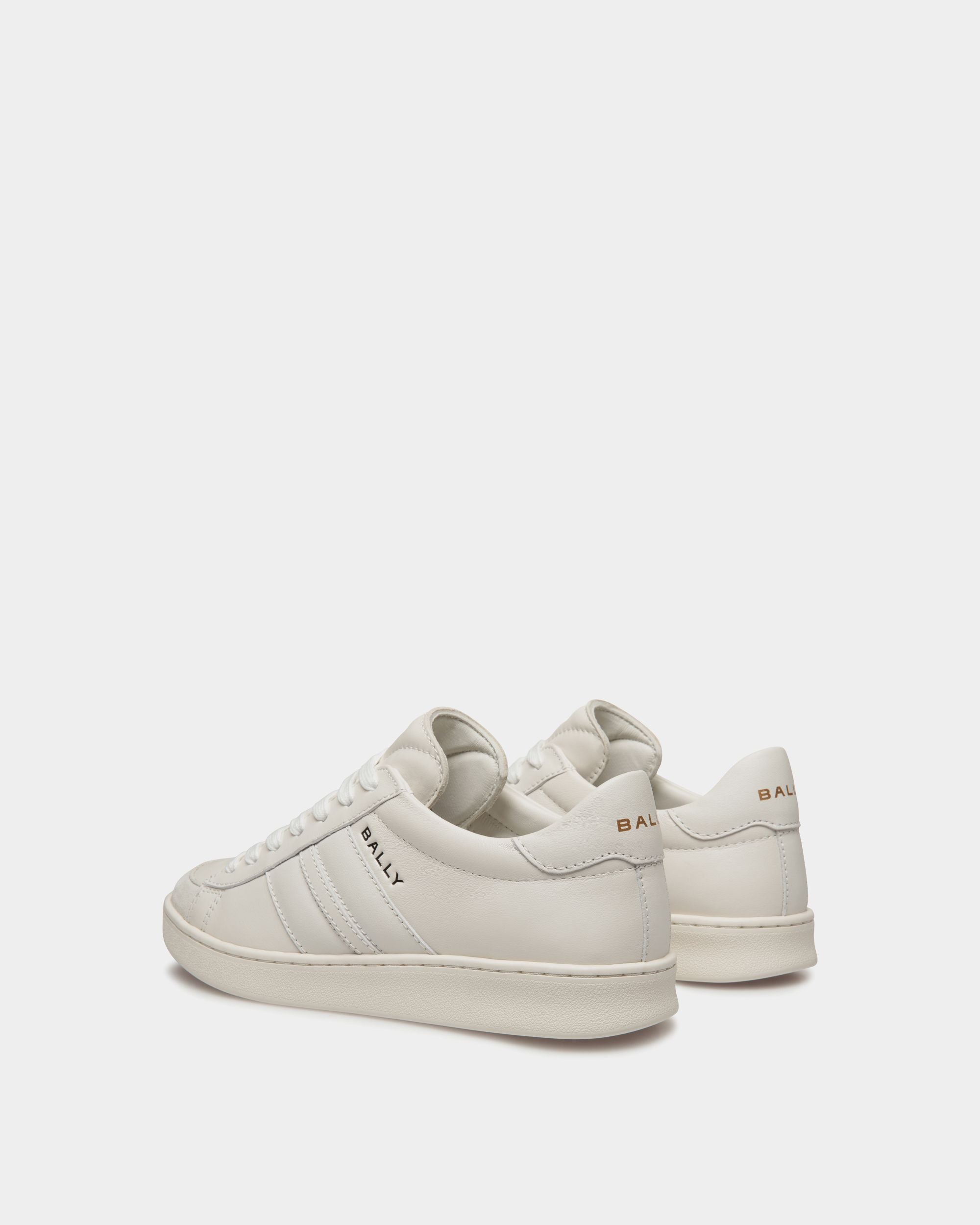 Zapatilla Tennis De Piel Blanca - Mujer - Bally - 04