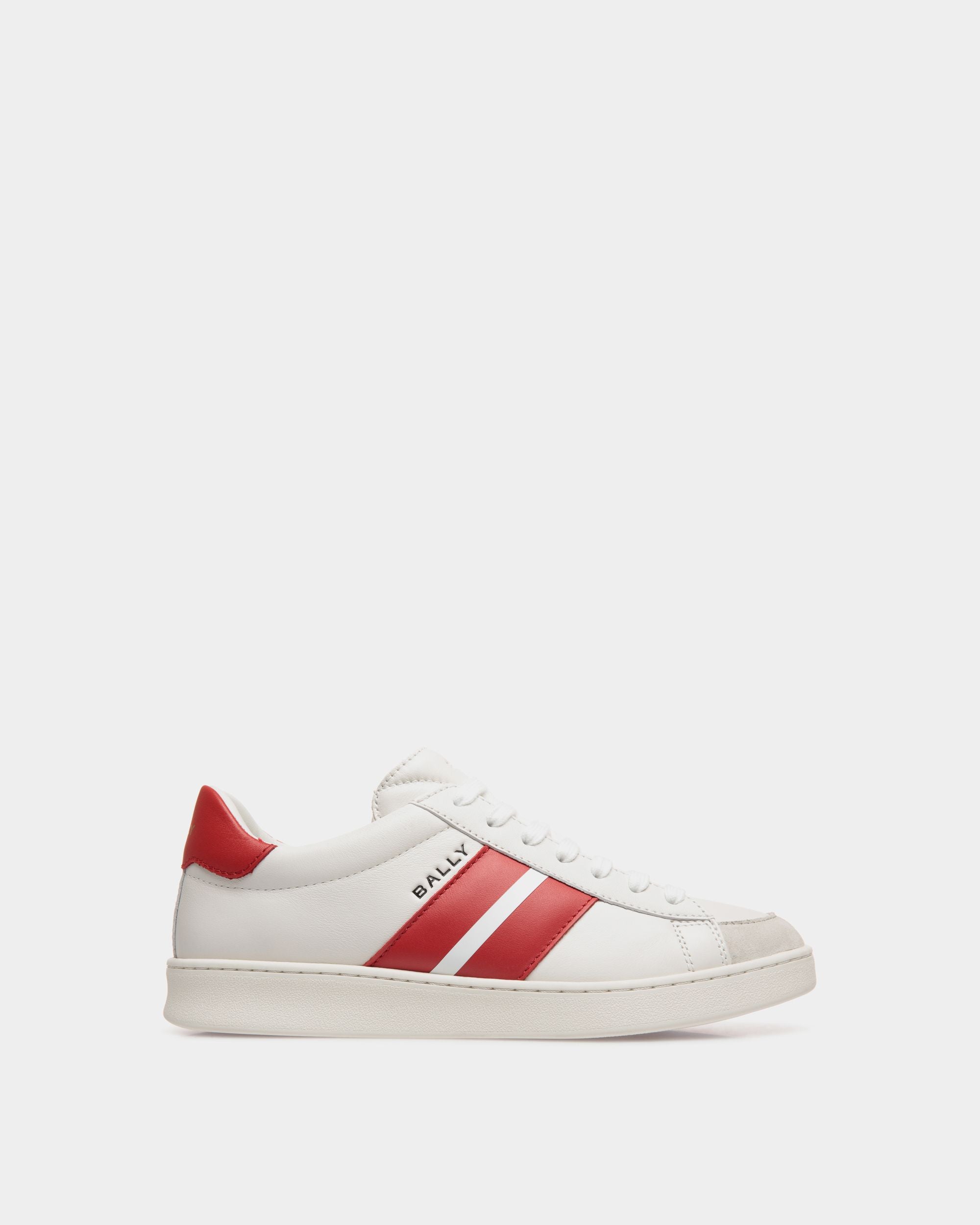 Tennis Sneaker In White Leather - Women's - Bally - 01
