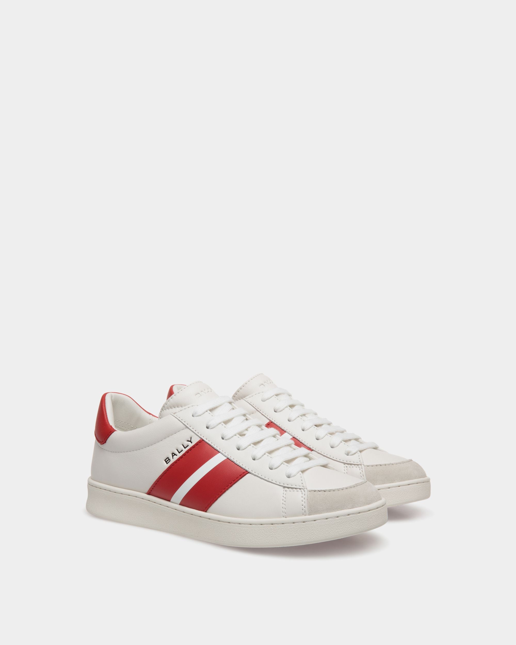 Tennis Sneaker In White Leather - Women's - Bally - 02