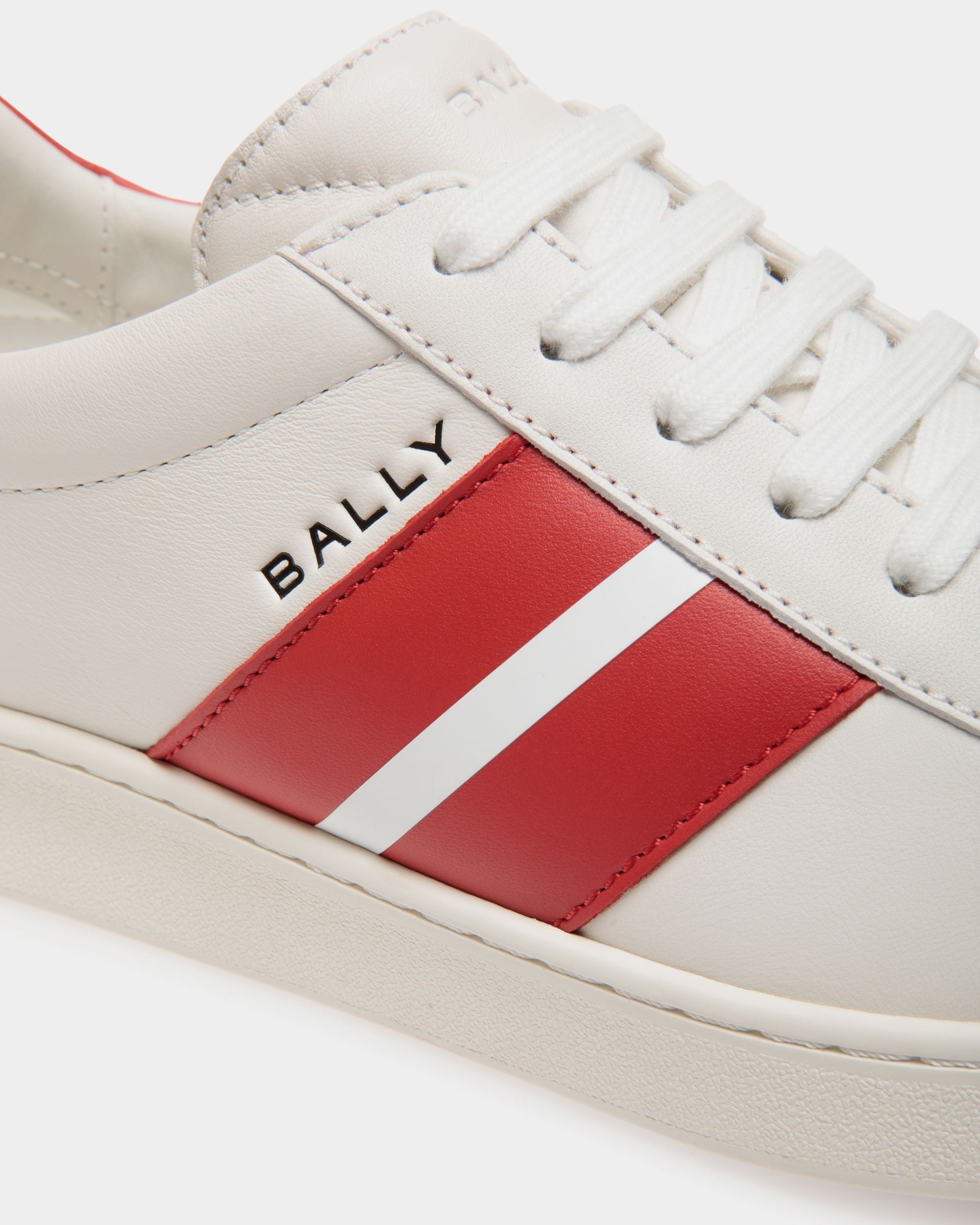 Tennis Sneaker In White Leather - Women's - Bally - 05