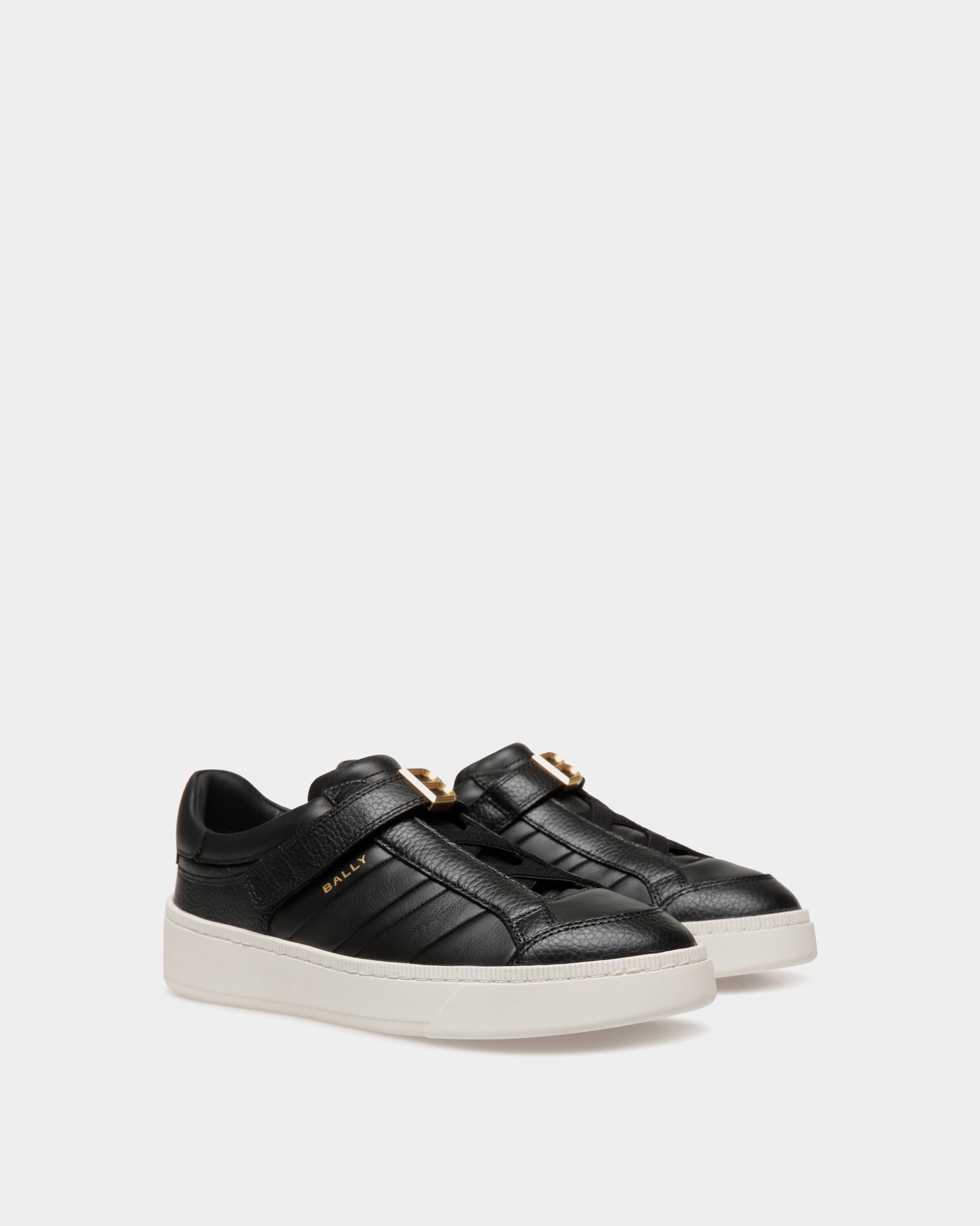 Raise Sneaker In Black Leather - Mujer - Bally - 02