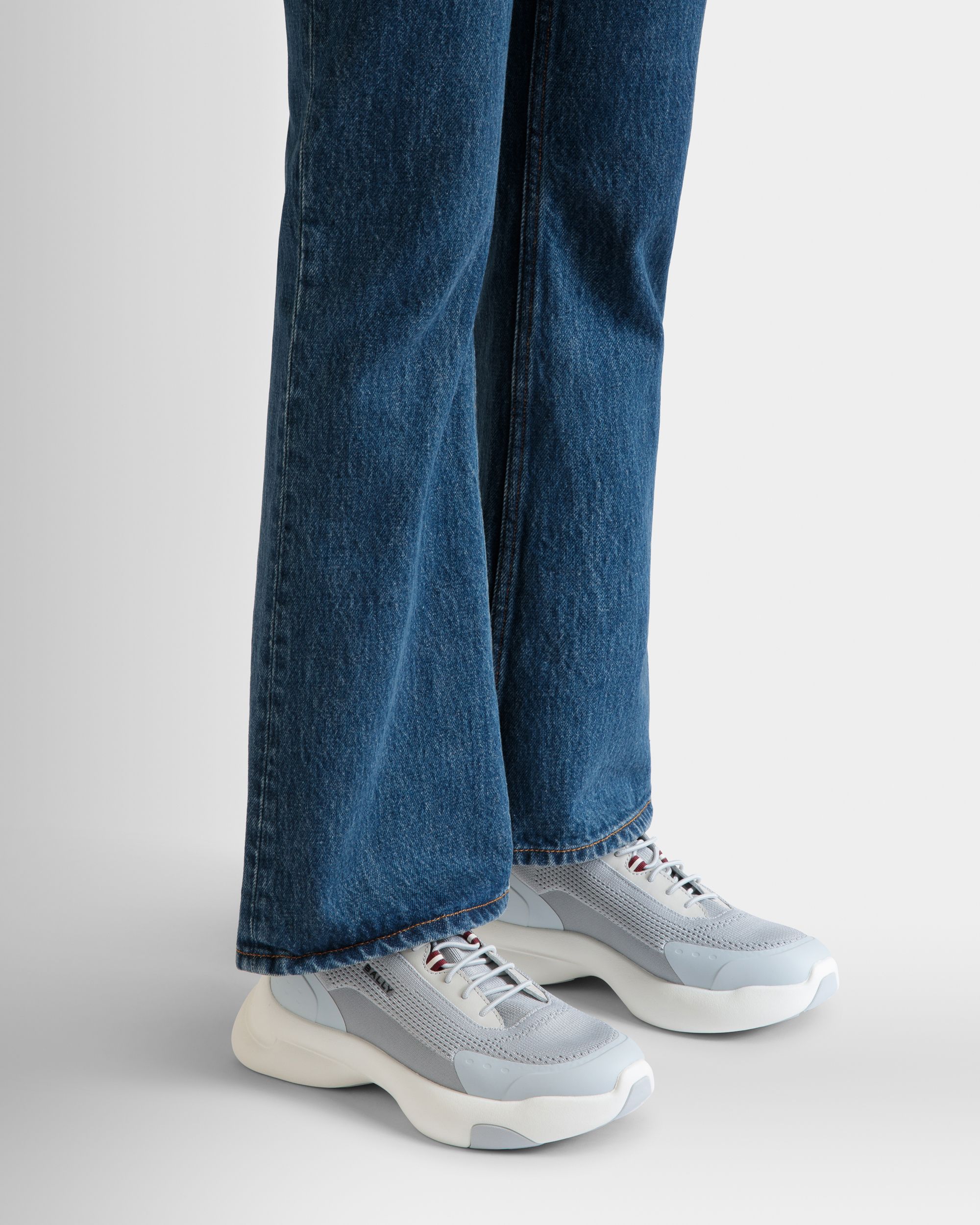 Dune Sneaker in Light Grey  Knit - Women's - Bally - 02