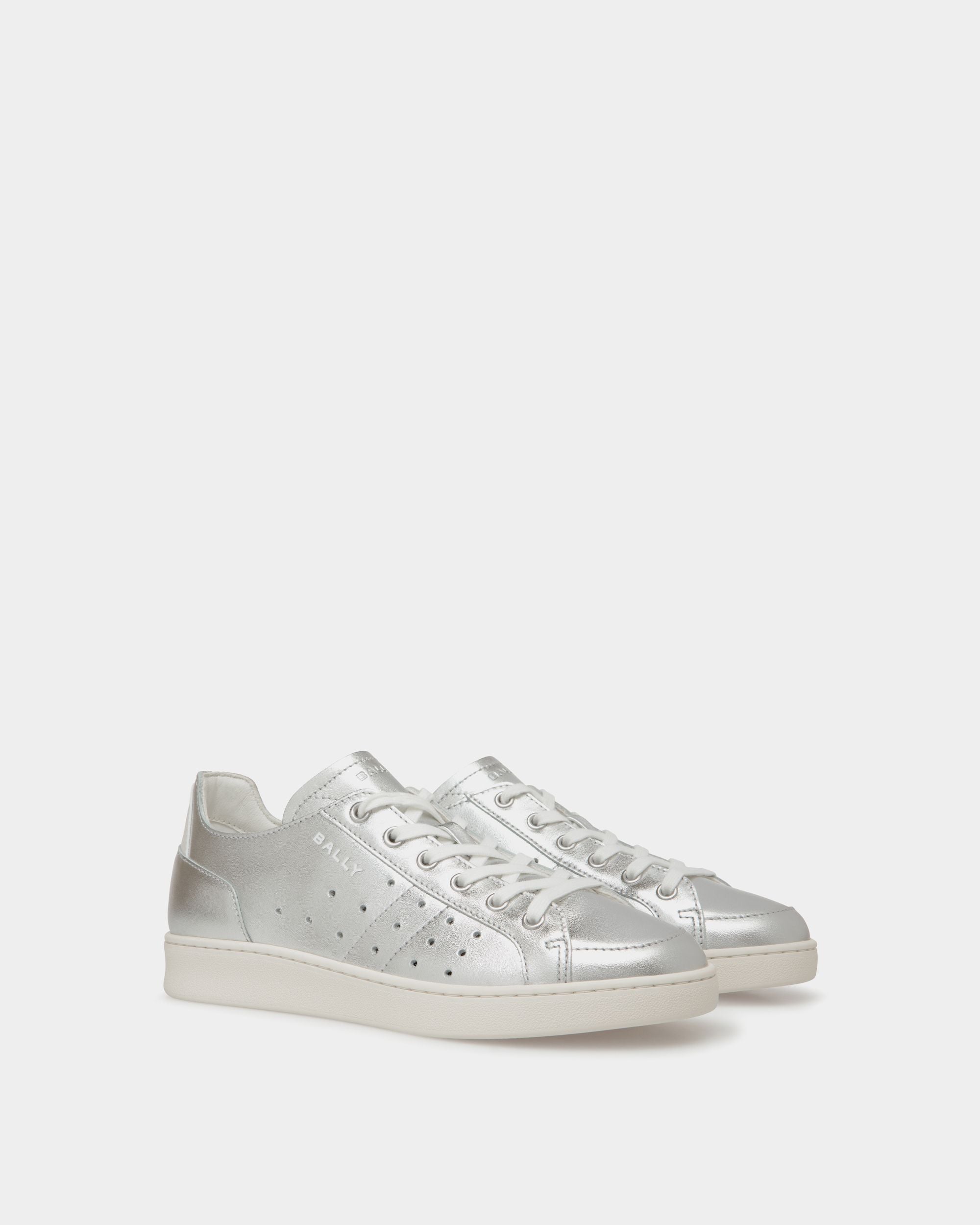 Tennis Sneaker In White Leather - Women's - Bally - 02
