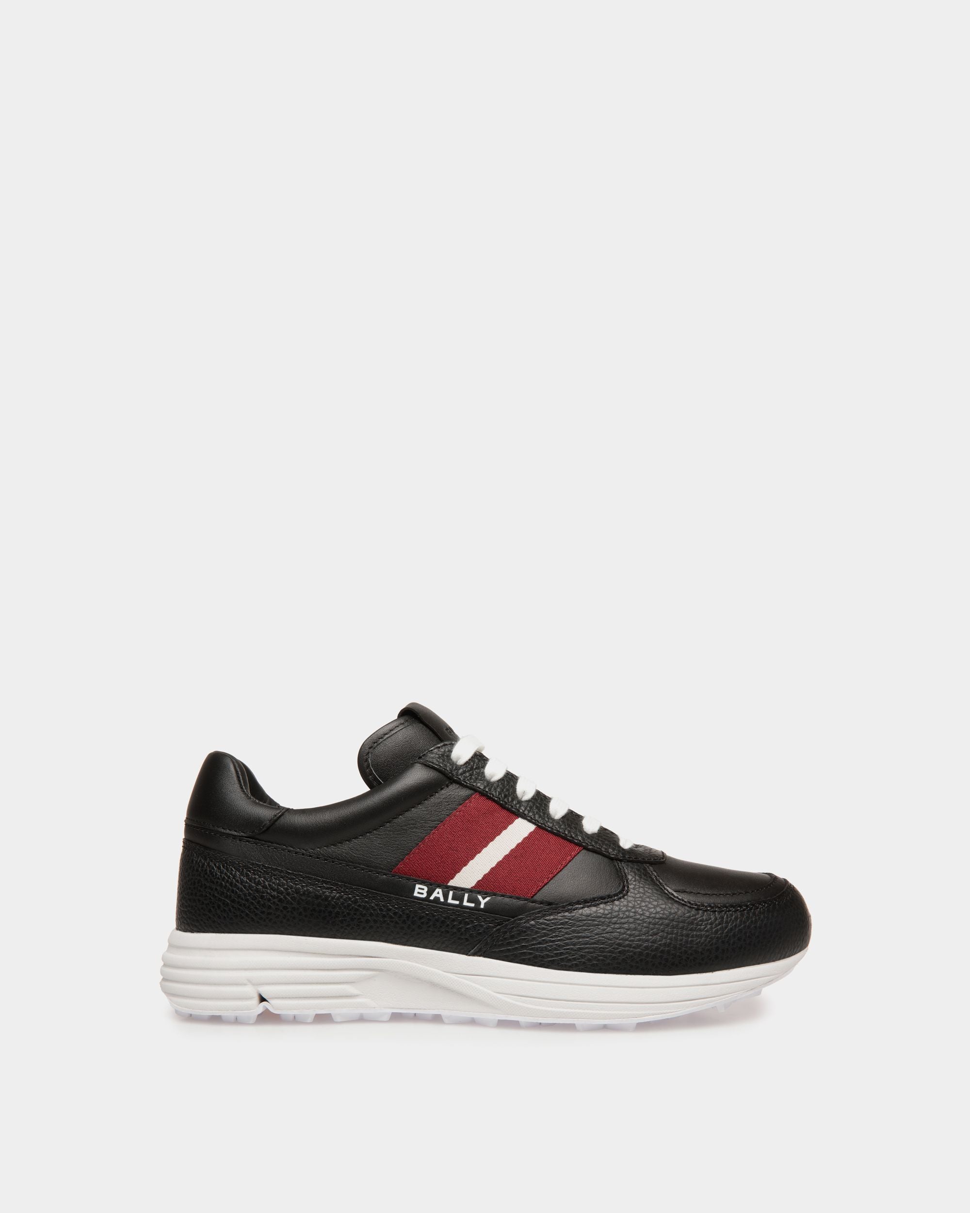 Golf Capsule Sneaker in Black Grained Leather - Women's - Bally - 01