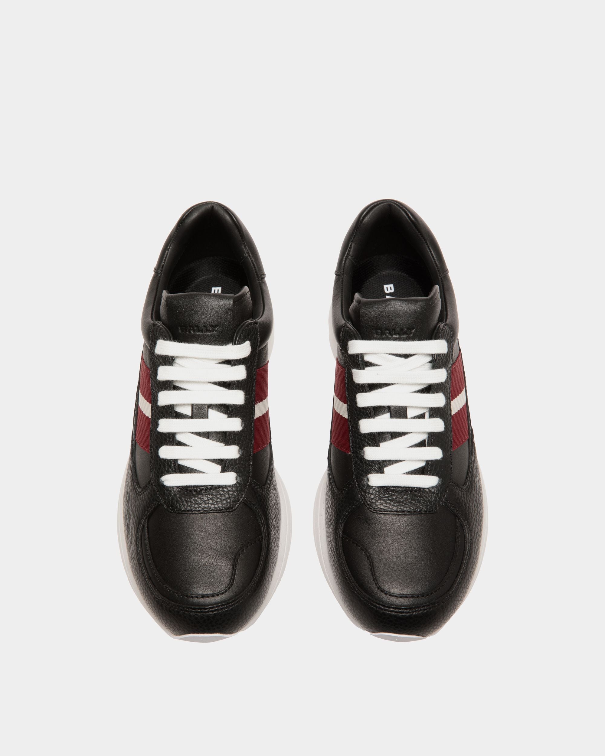Golf Capsule Sneaker in Black Grained Leather - Women's - Bally - 04