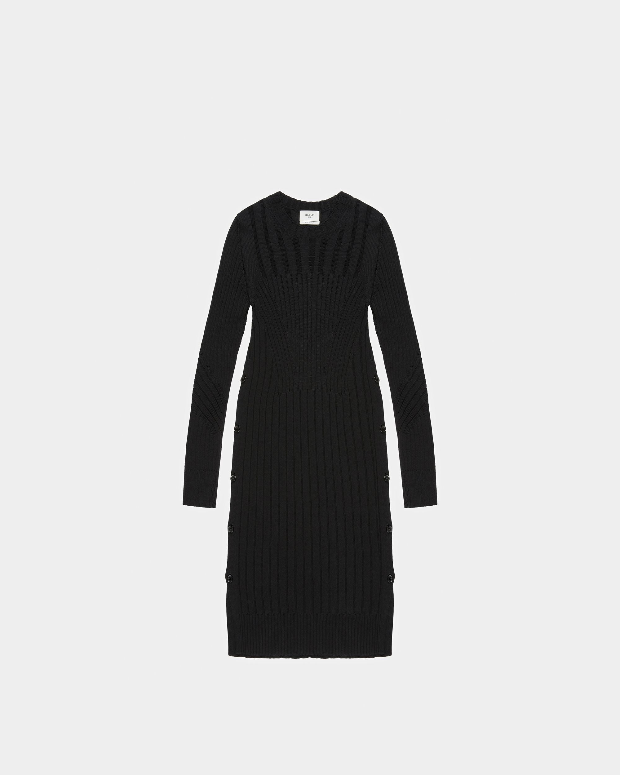 Cotton Silk Mix Dress In Black - Women's - Bally - 01