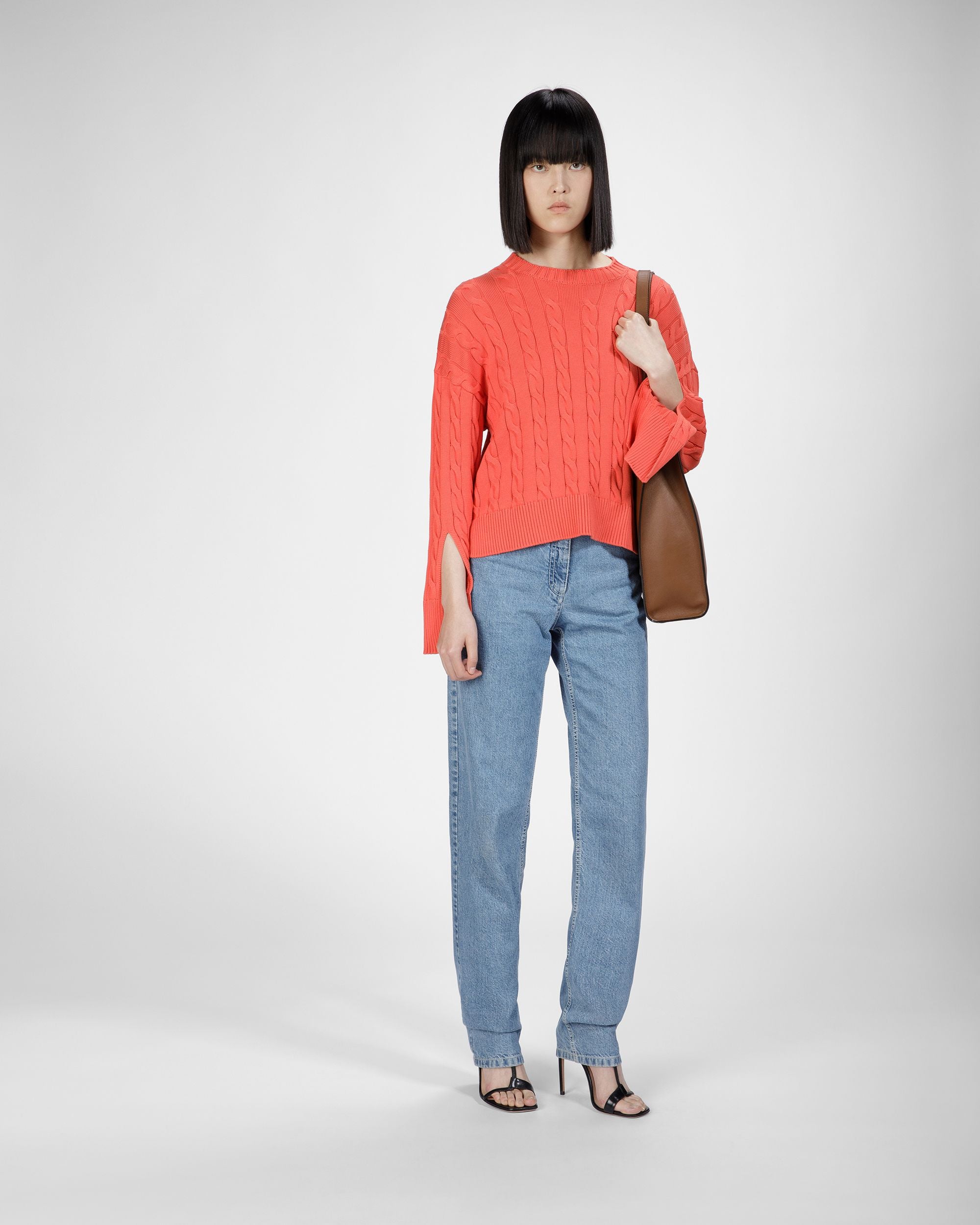 Jersey Con Labor Trenzada Y Cuello Redondo - Mujer - Bally - 04