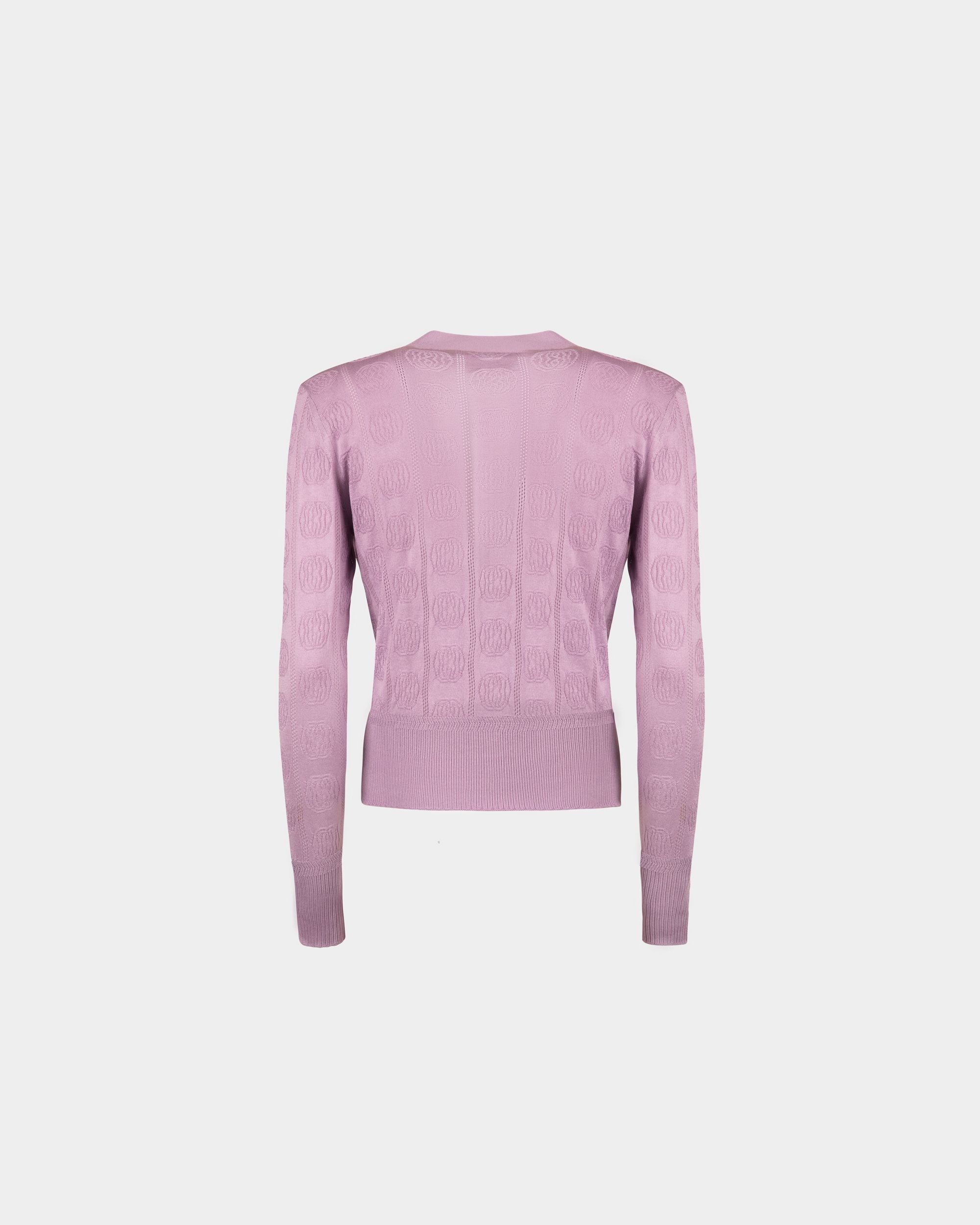 Lilac Cardigan in a Silk Blend - Women's - Bally - 07