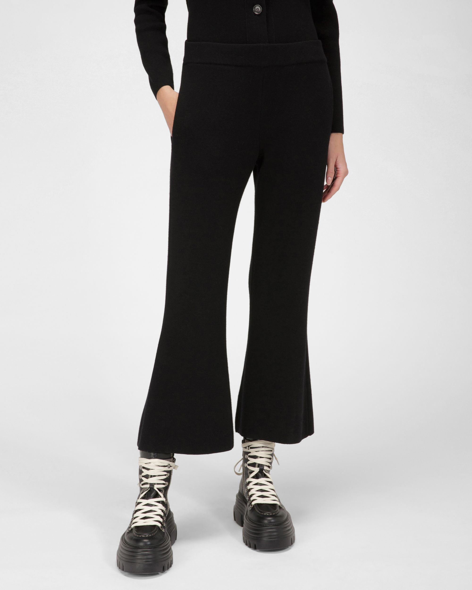 Pantalón De Talle Bajo Con Corte De Bota - Mujer - Bally - 01