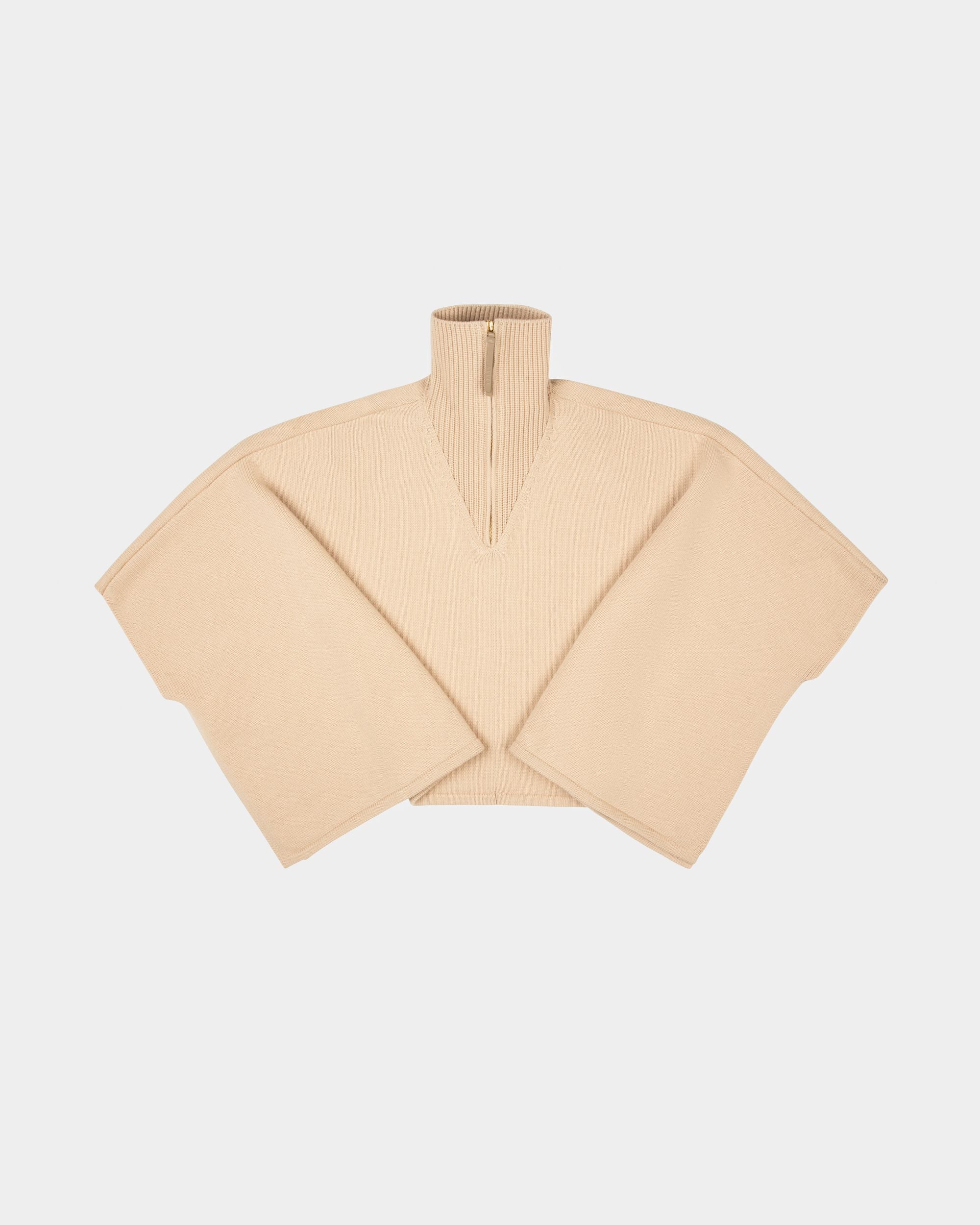 Wool & Cashmere Women'S Cape In Tan - Women's - Bally - 01