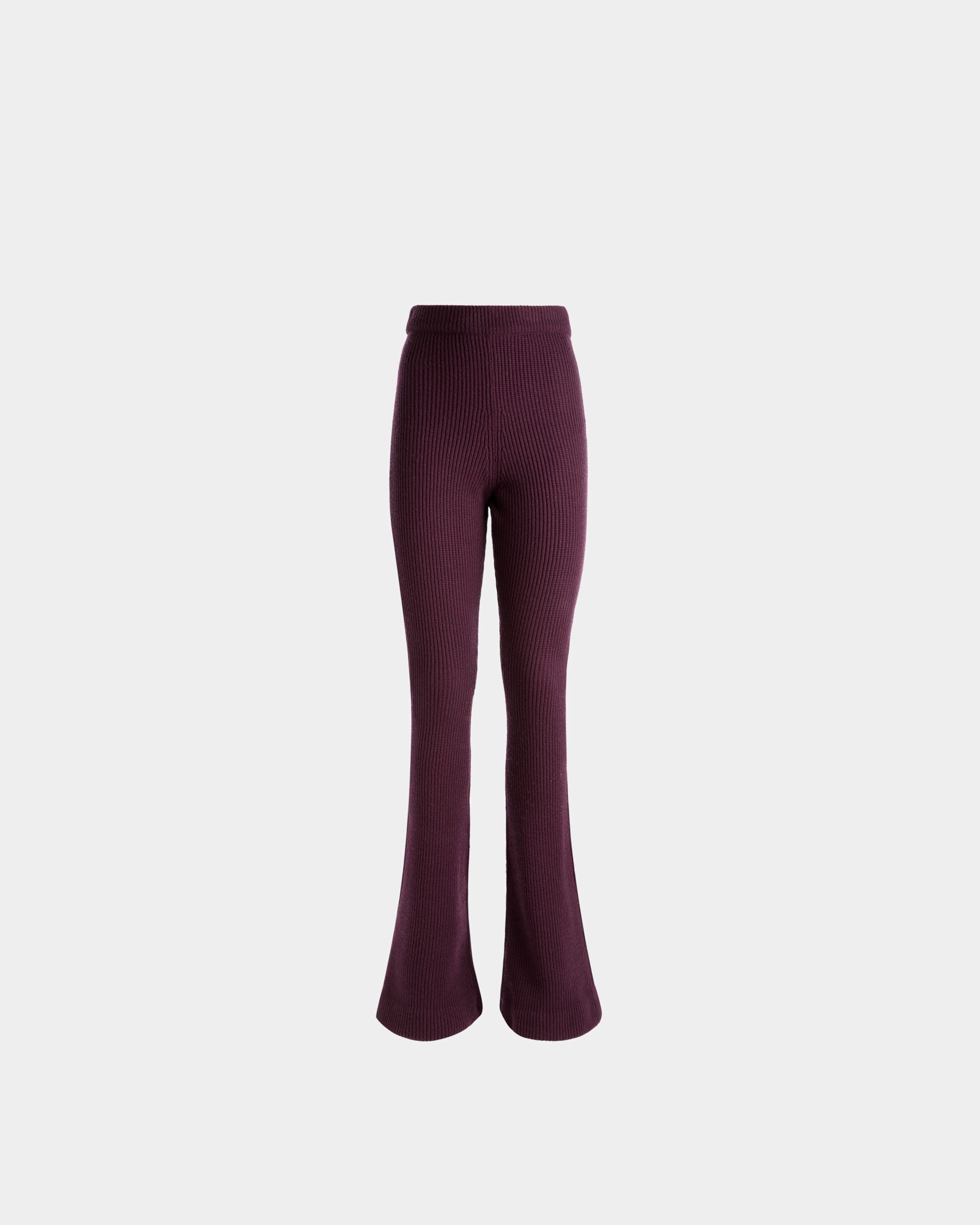 Pantalones Acampanados De Lana Color Orquídea - Mujer - Bally - 01