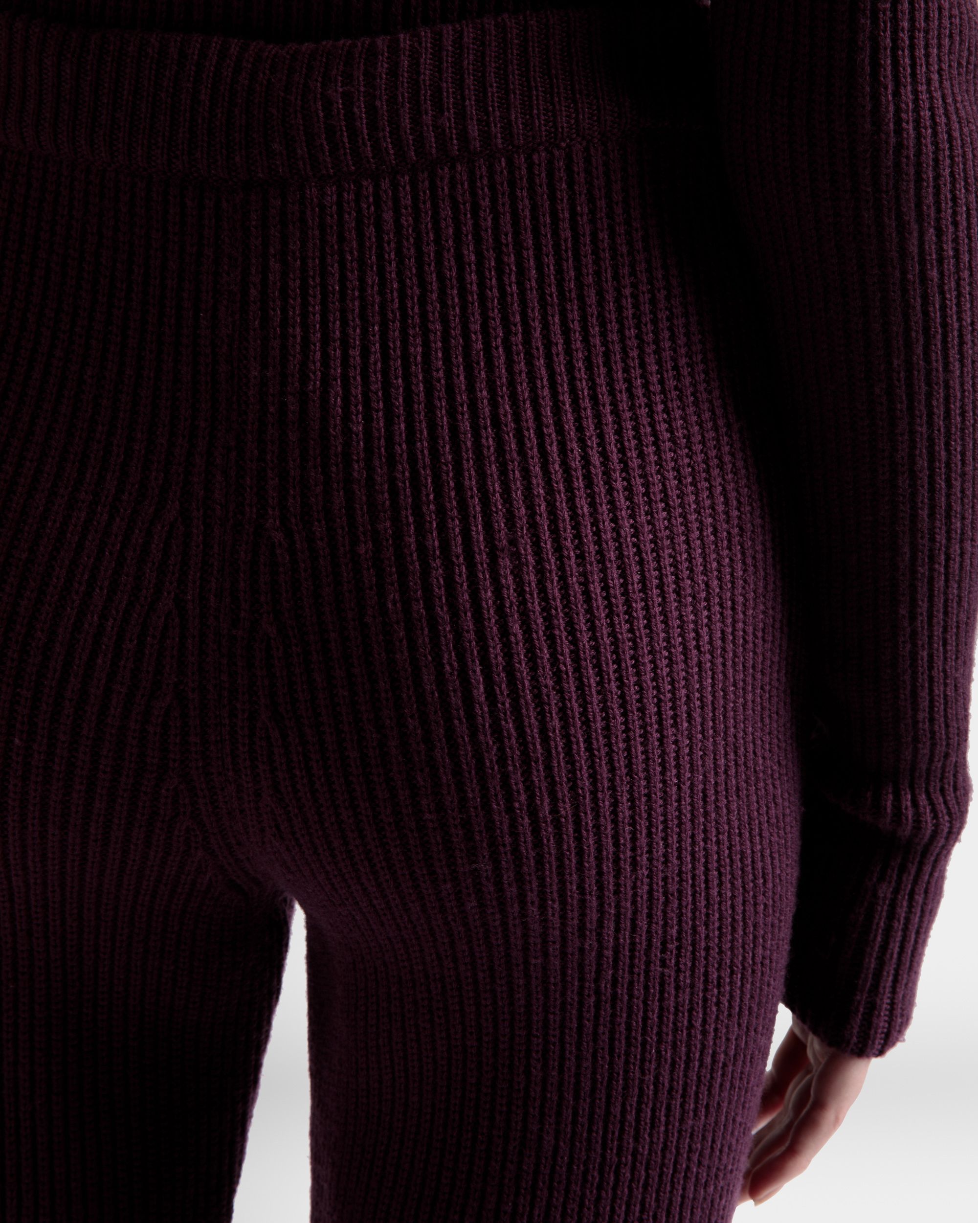 Pantalones Acampanados De Lana Color Orquídea - Mujer - Bally - 04