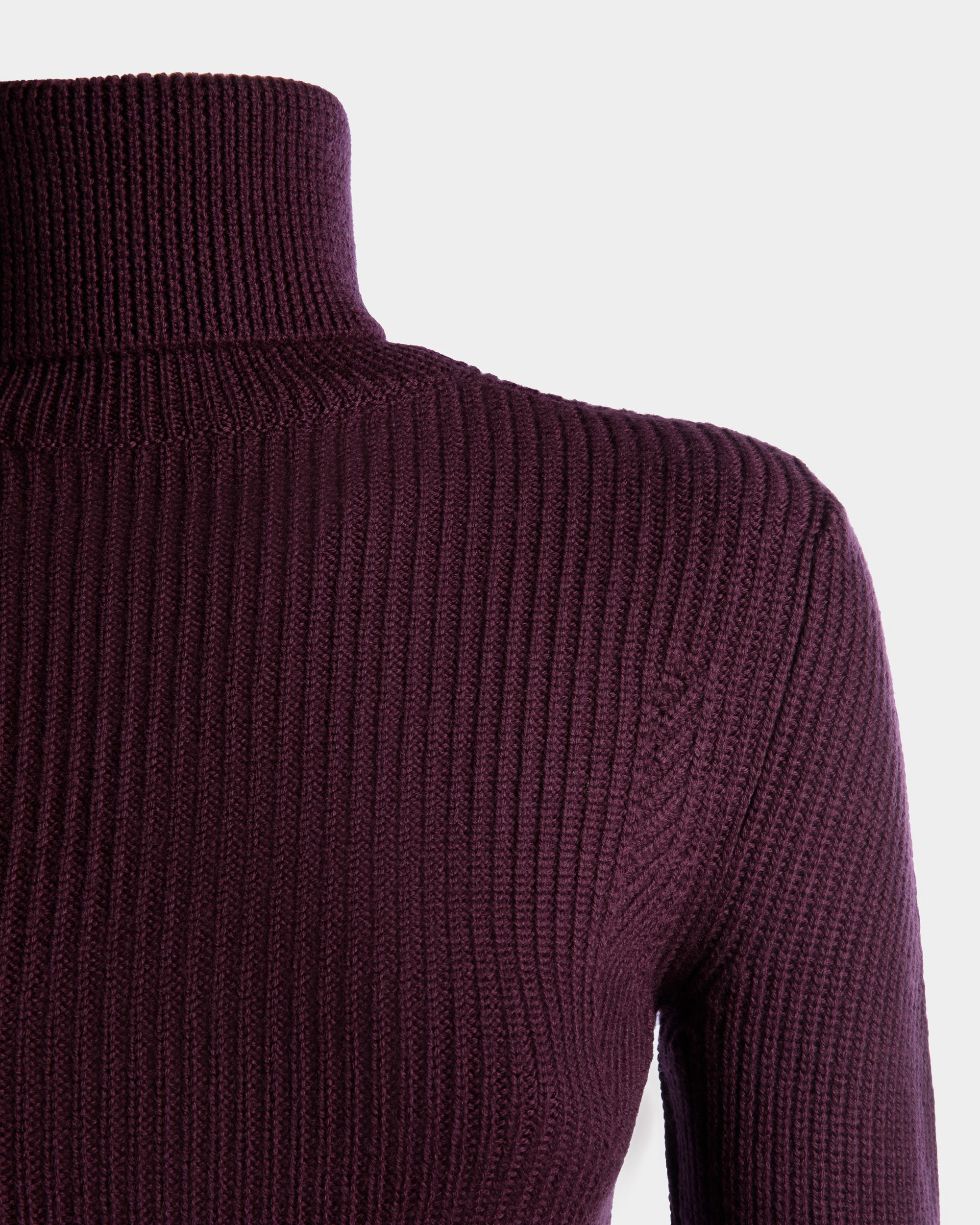 Jersey Con Cuello Vuelto De Lana Color Orquídea - Mujer - Bally - 02