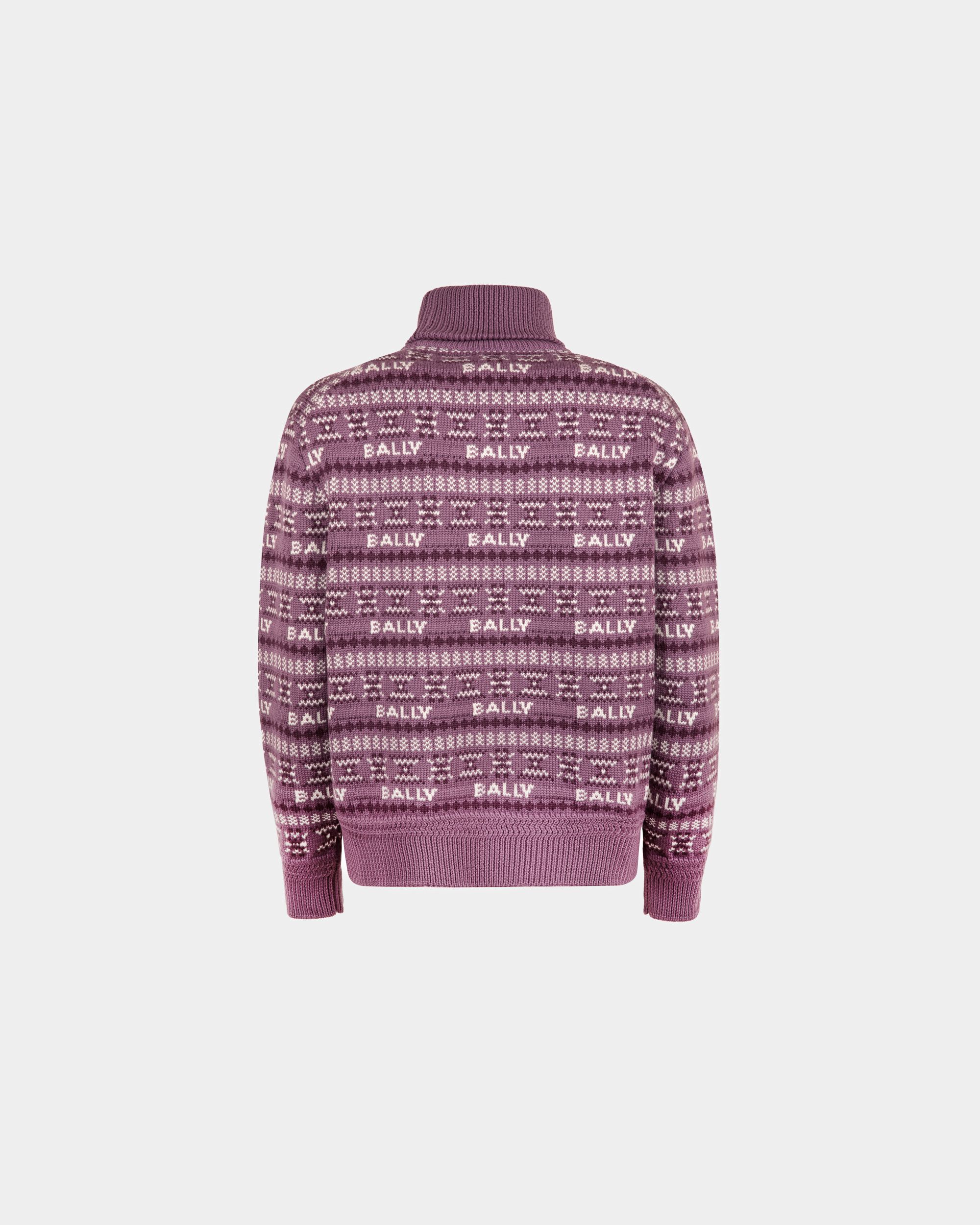 Jersey De Lana Con Cuello Alto En Púrpura - Mujer - Bally - 07