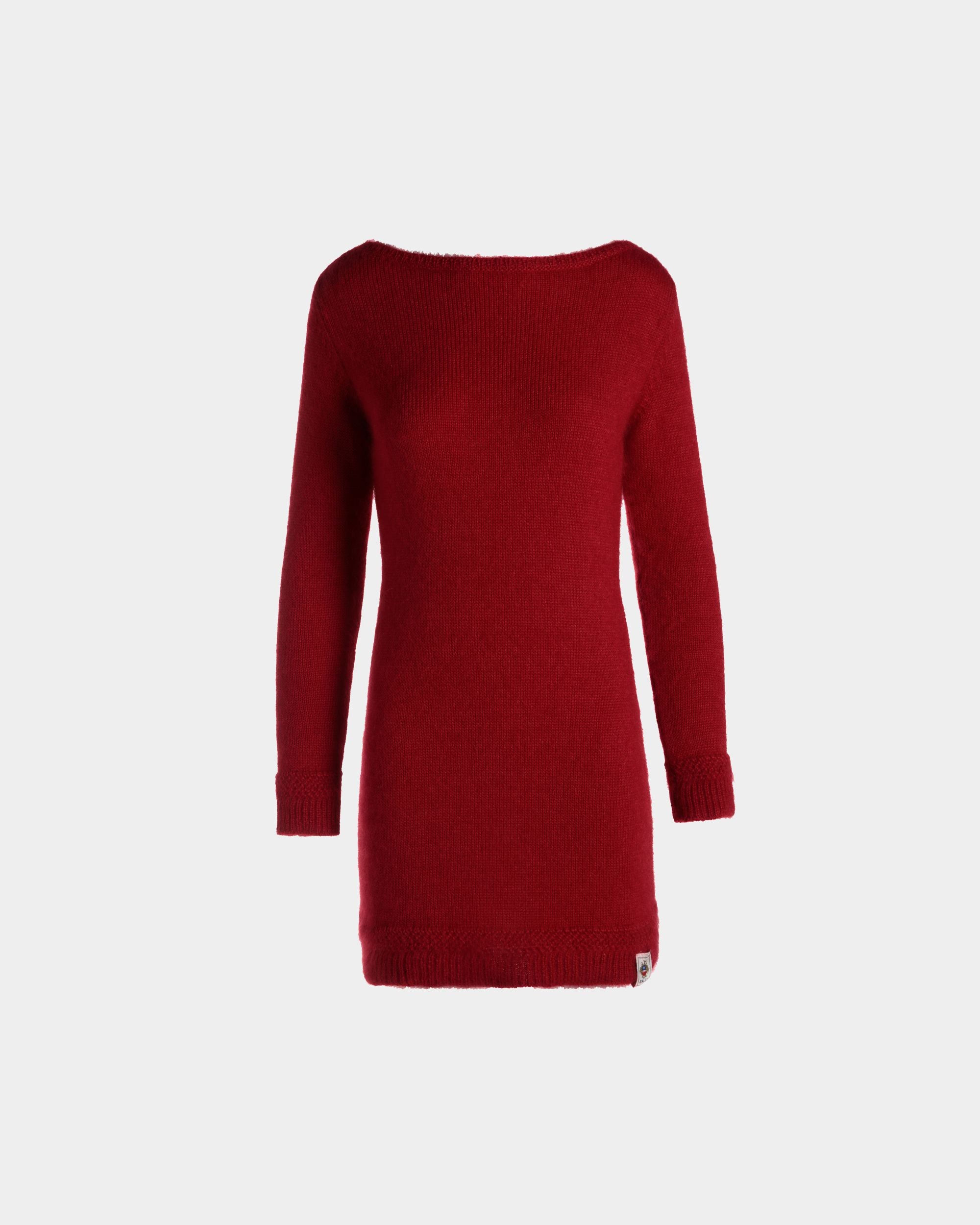 Vestido Corto De Mohair Y Seda Candy Red - Mujer - Bally - 01