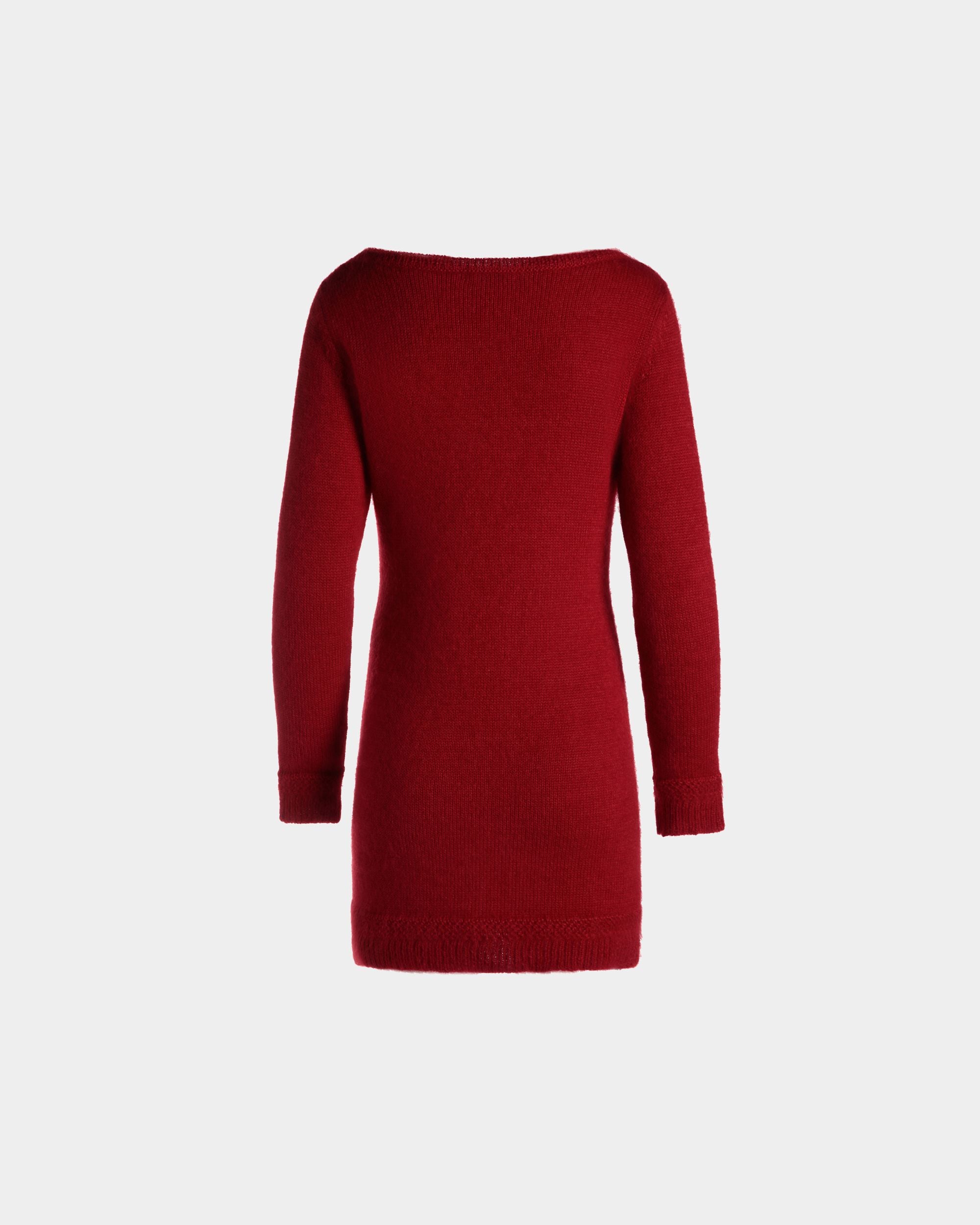 Vestido Corto De Mohair Y Seda Candy Red - Mujer - Bally - 08