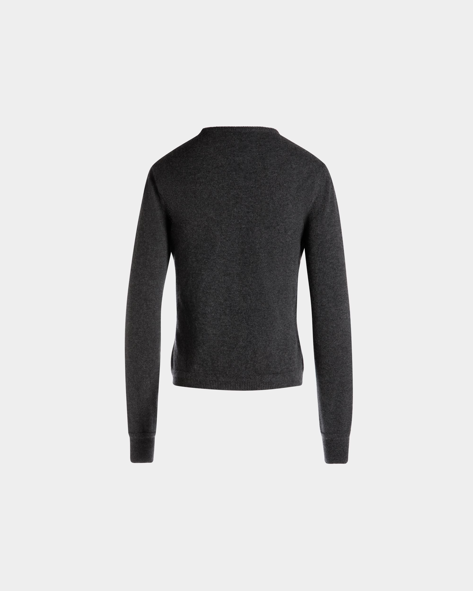 Top De Punto Con Manga Larga De Cachemira Gris Oscuro - Mujer - Bally - 08
