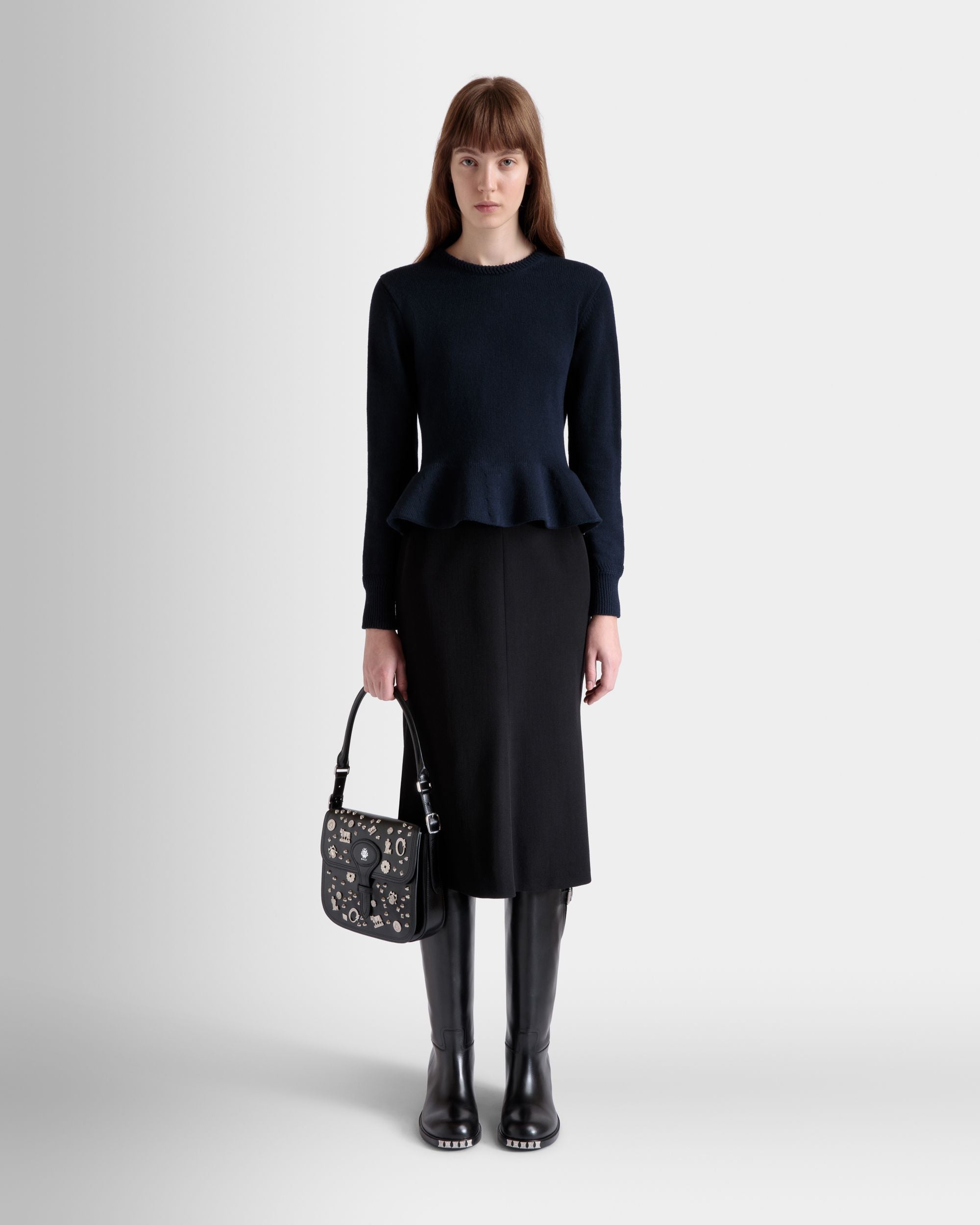 Top De Punto De Lana Navy Blue - Mujer - Bally - 02