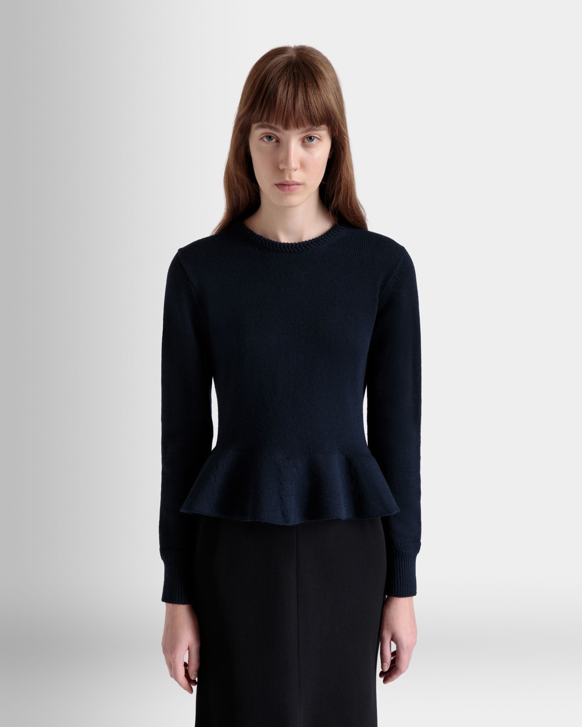 Top De Punto De Lana Navy Blue - Mujer - Bally - 03