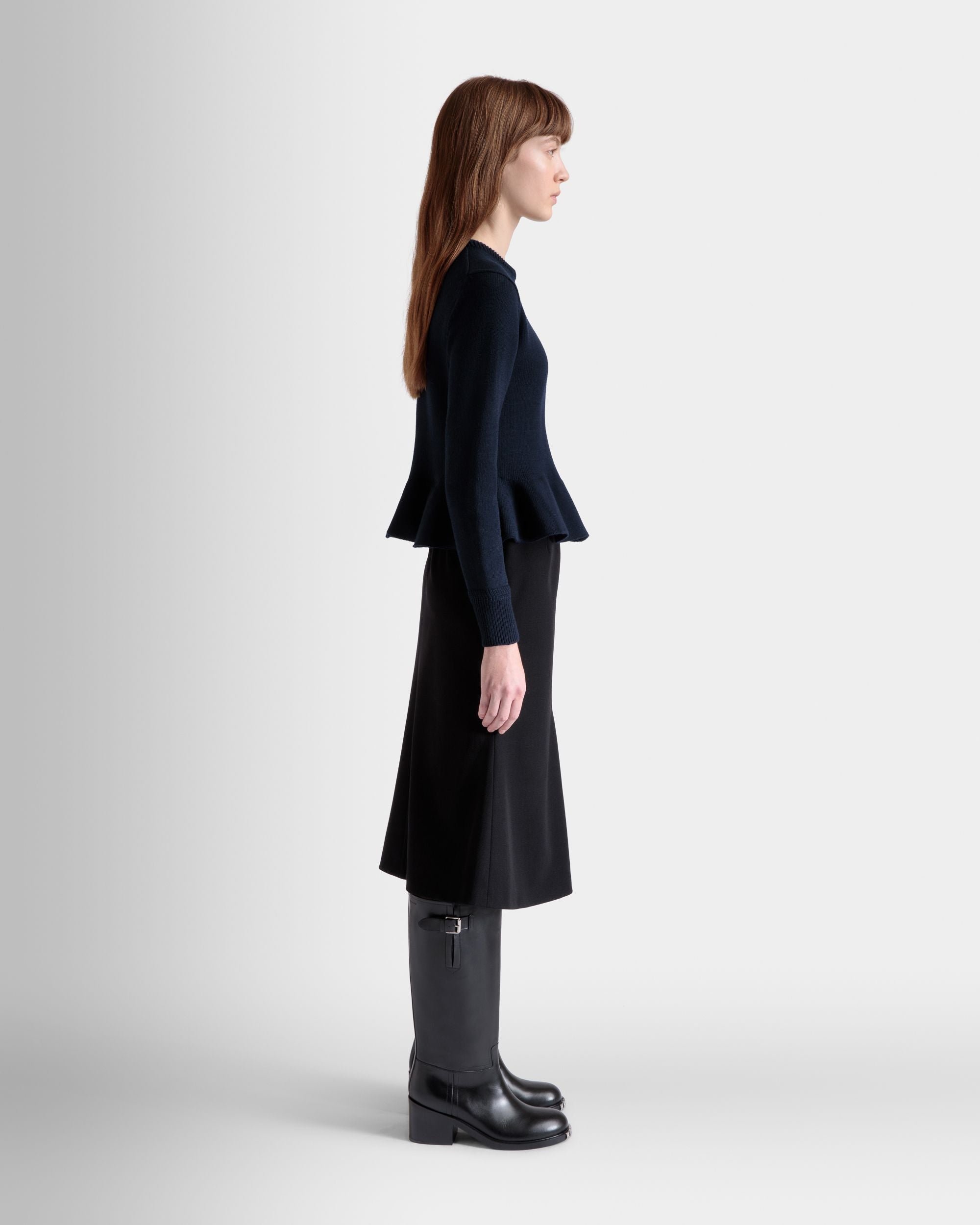 Top De Punto De Lana Navy Blue - Mujer - Bally - 05