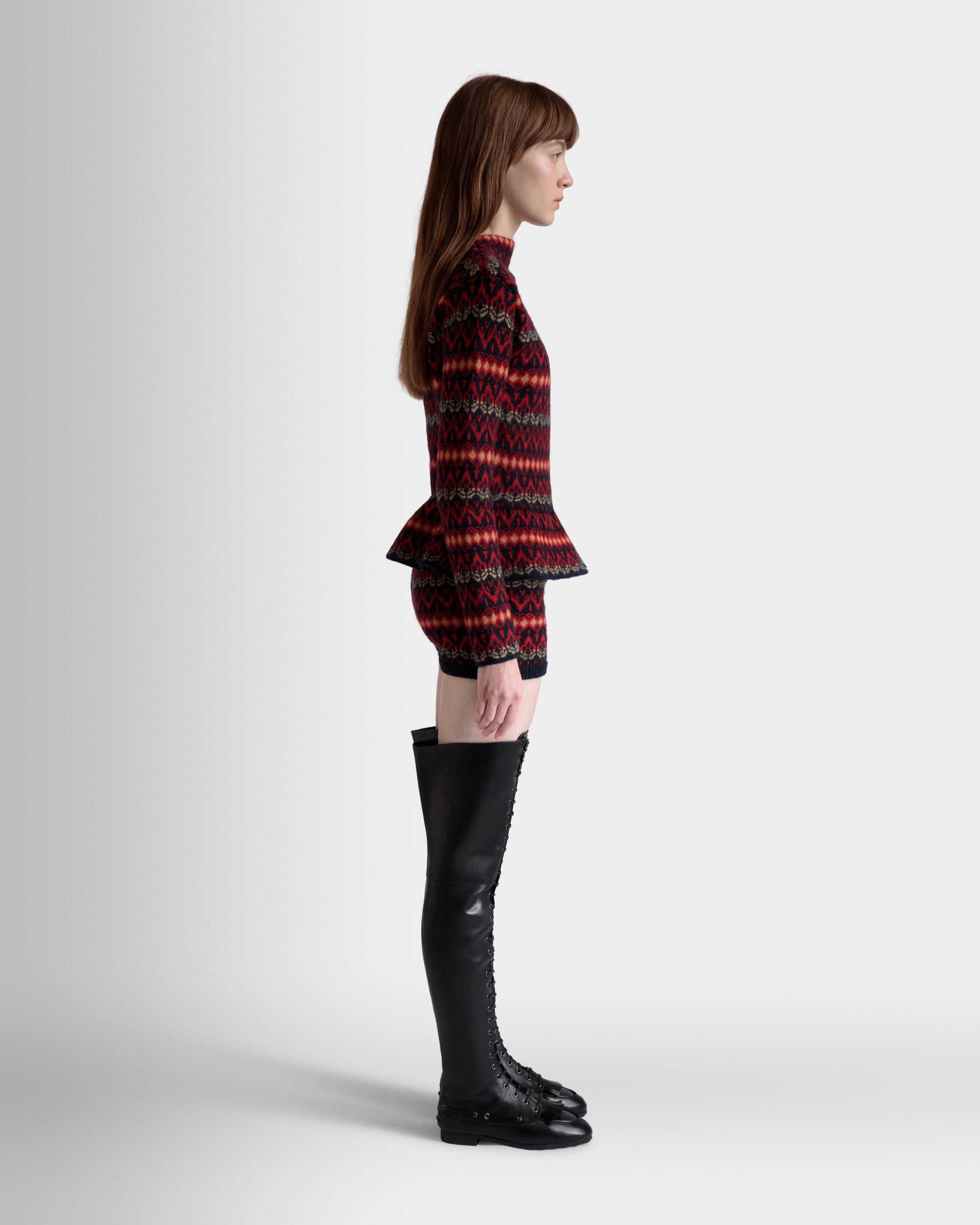 Knit Shorts In Multicolor Wool - Women's - Bally - 05