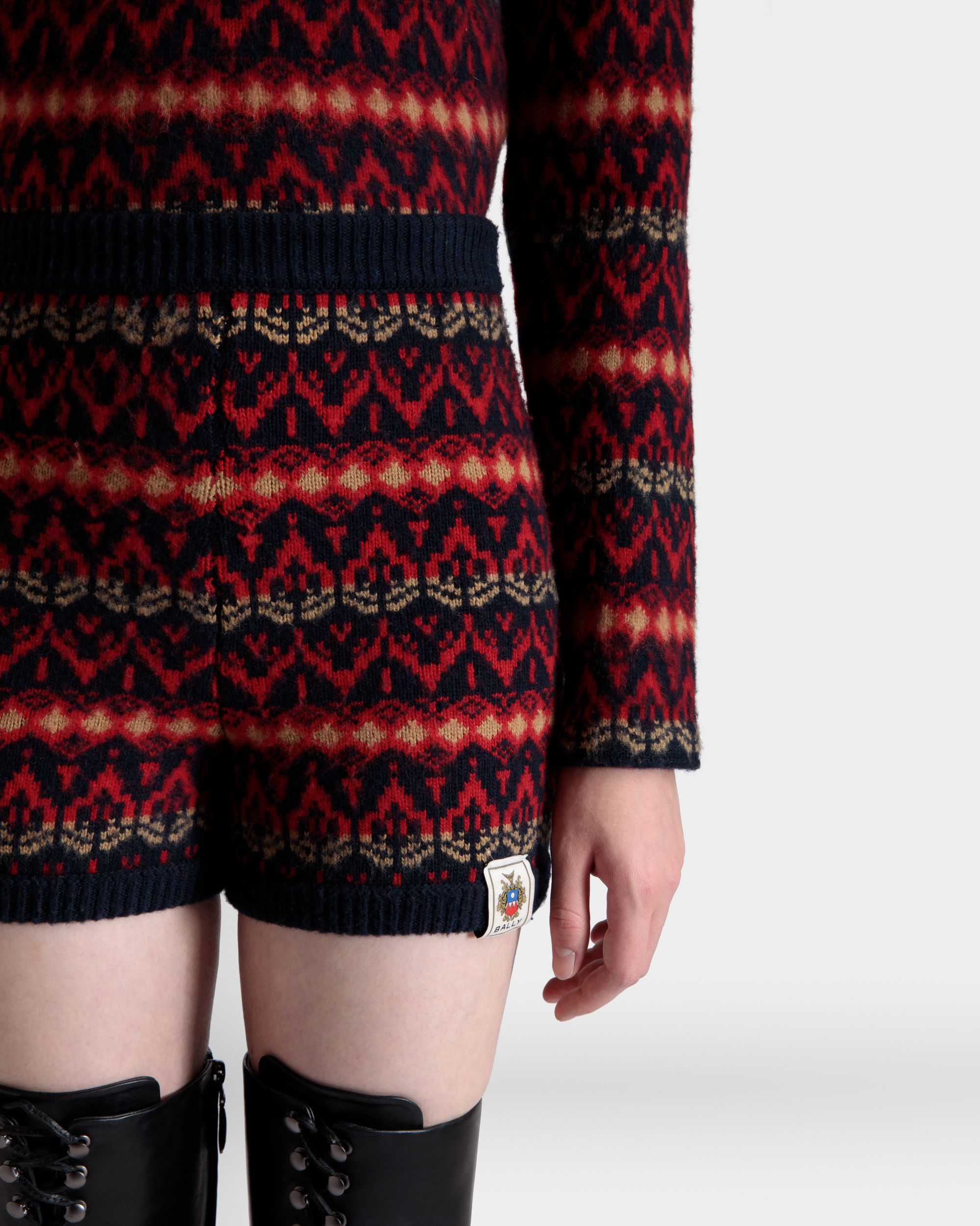 Knit Shorts In Multicolor Wool - Women's - Bally - 08