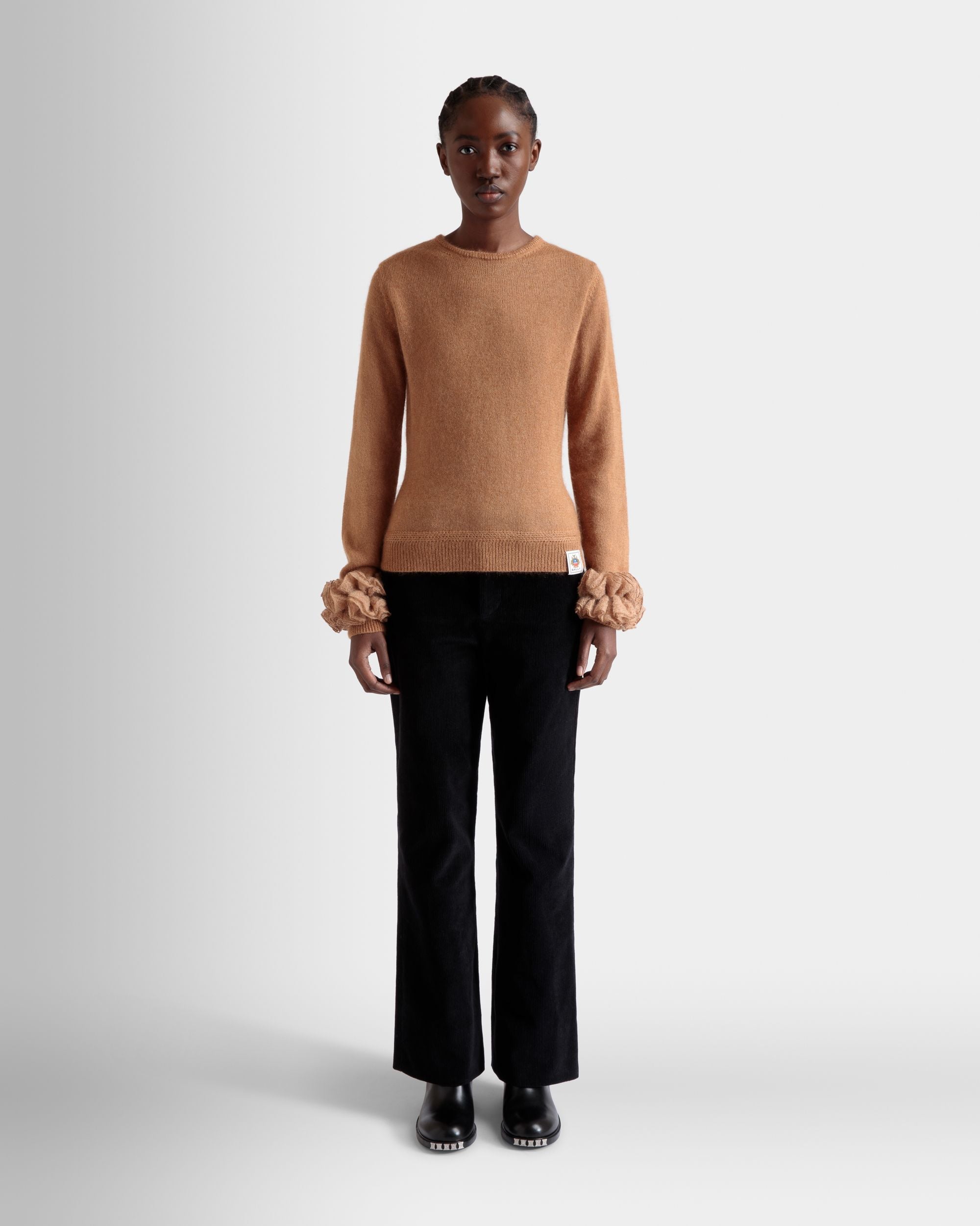 Top De Punto De Mohair Y Seda Light Beige - Mujer - Bally - 02