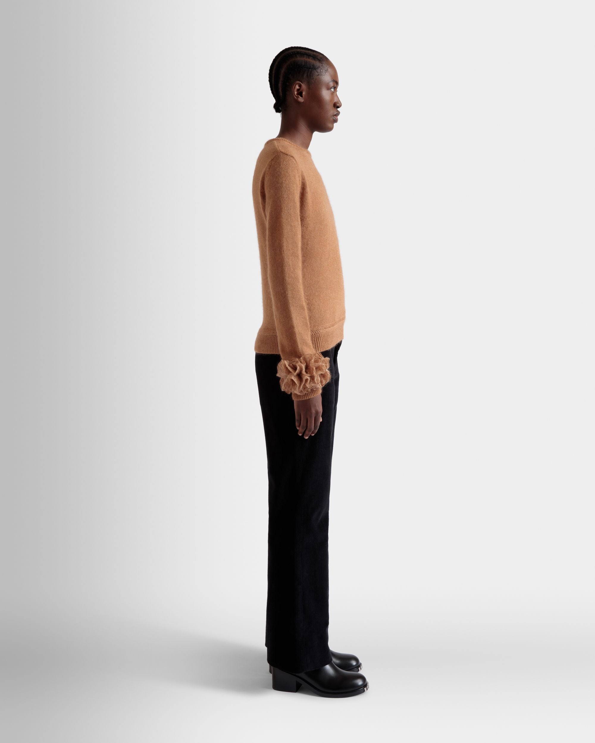 Top De Punto De Mohair Y Seda Light Beige - Mujer - Bally - 05
