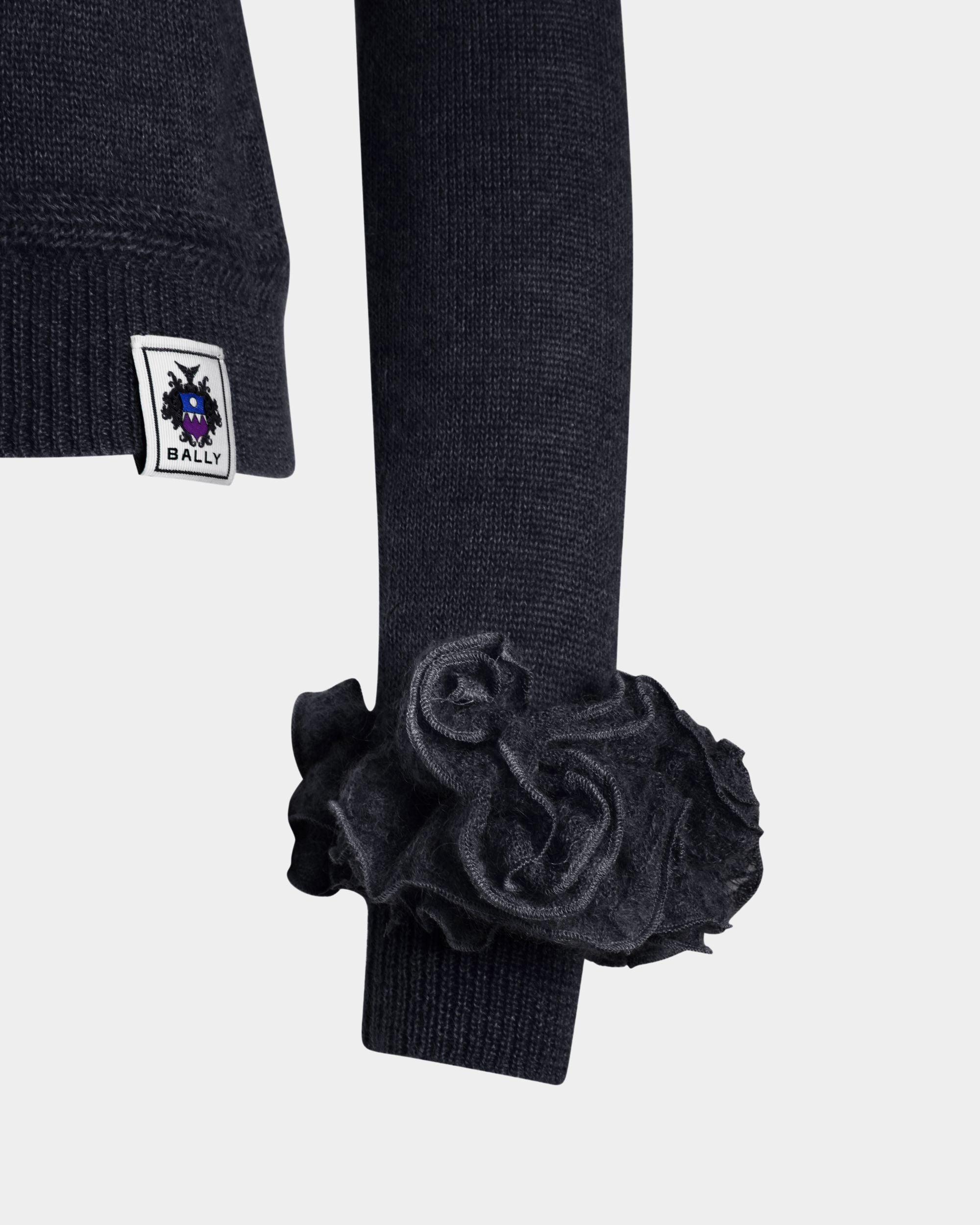 Top De Punto De Mohair Y Seda Navy Blue - Mujer - Bally - 04