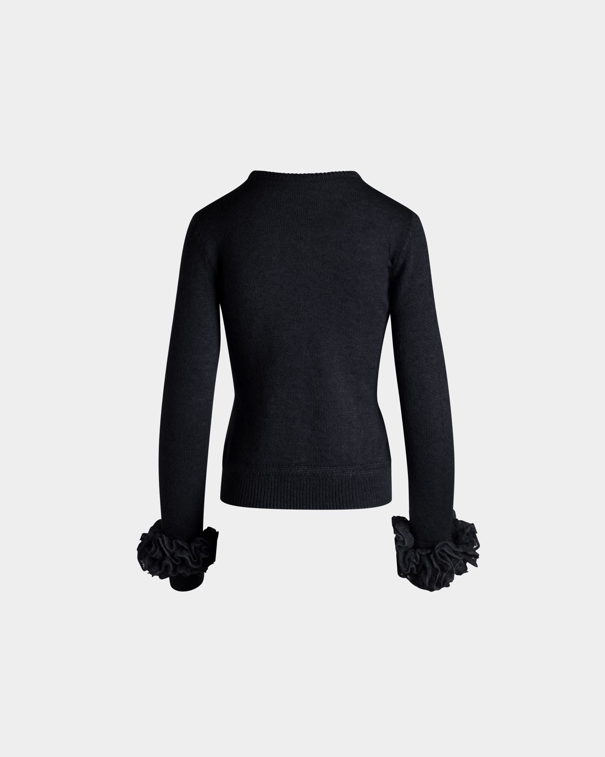 Top De Punto De Mohair Y Seda Navy Blue - Mujer - Bally - 07