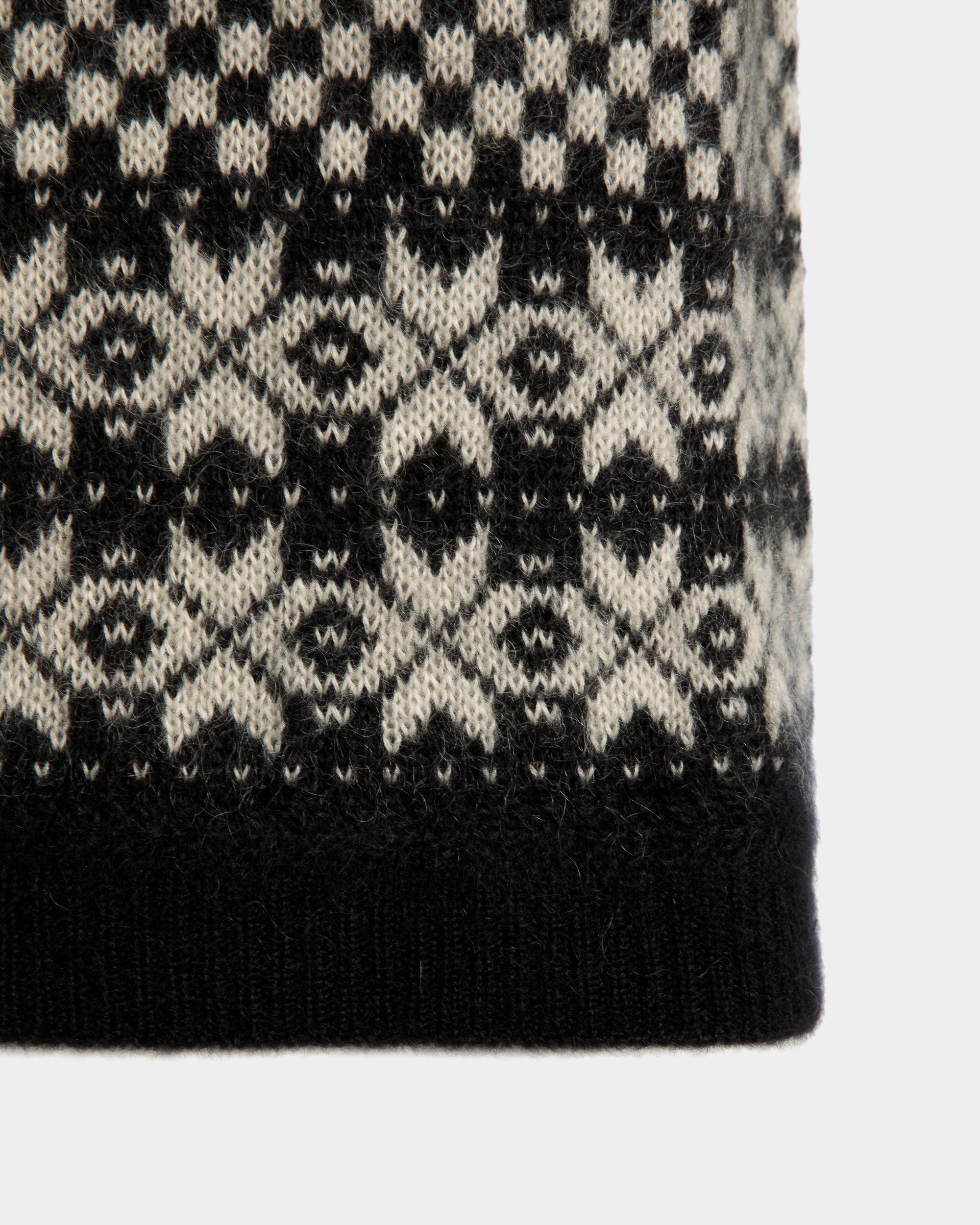 Knit Top In Black And White Mohair And Silk - Women's - Bally - 04