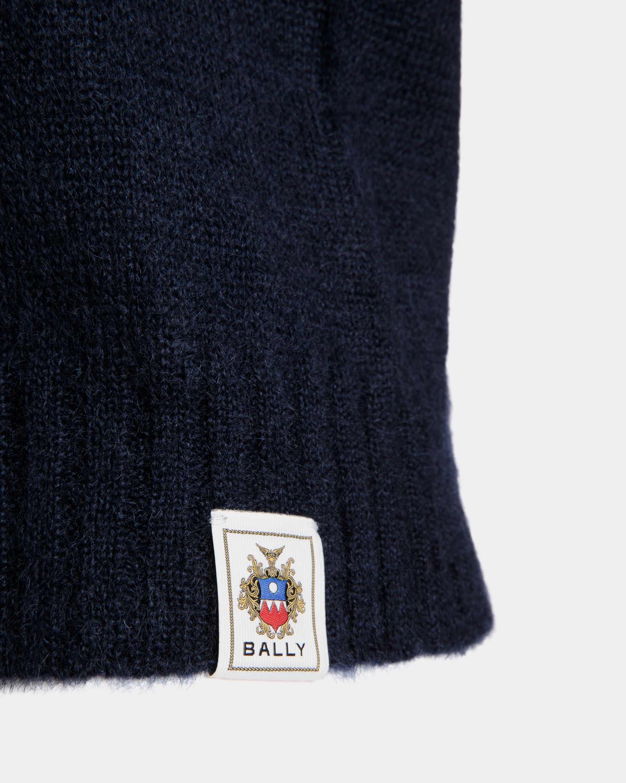 Chaleco De Punto De Mohair Y Seda Navy Blue - Mujer - Bally - 04