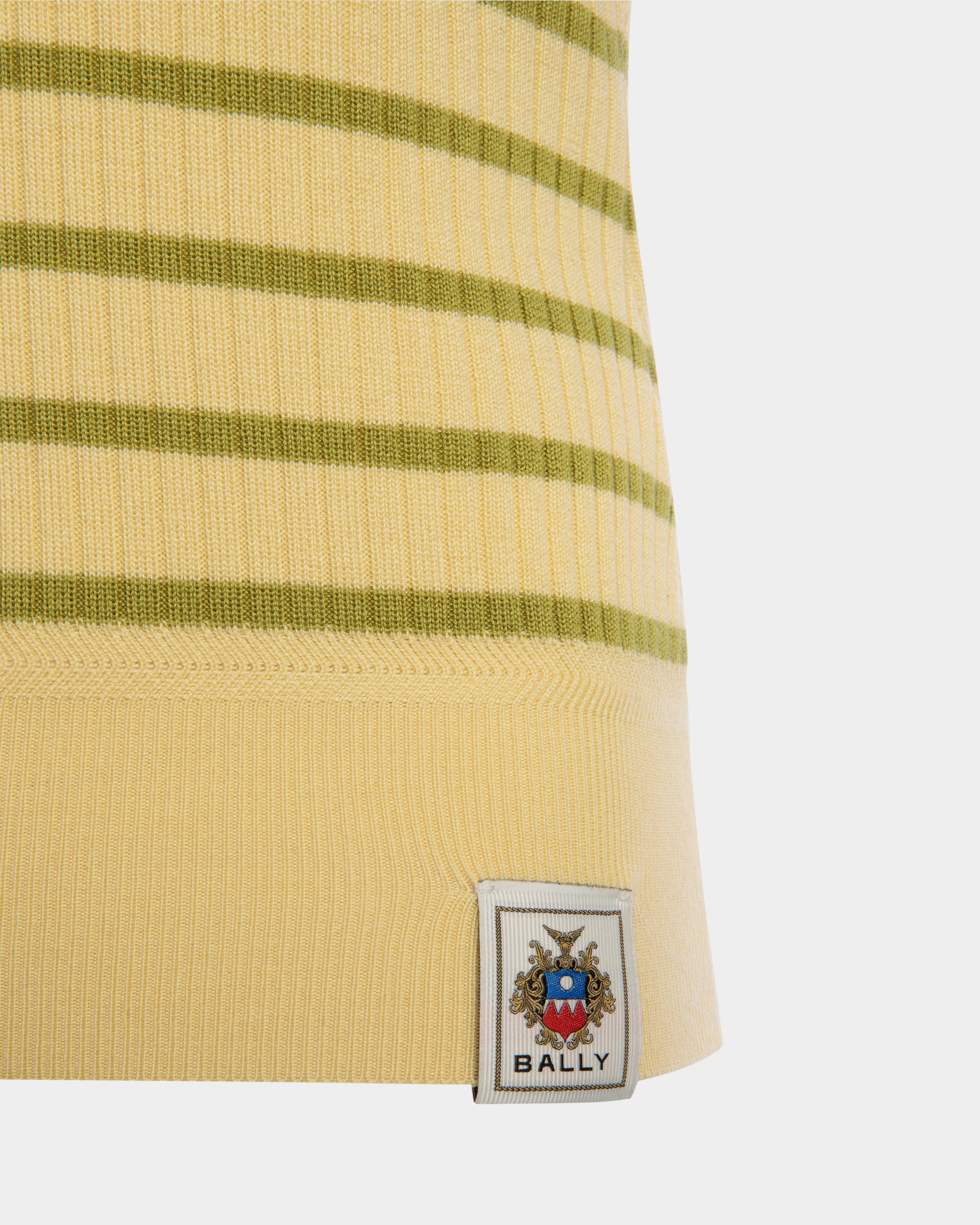 Polo De Punto De Mezcla De Lana Dusty Yellow - Mujer - Bally - 04