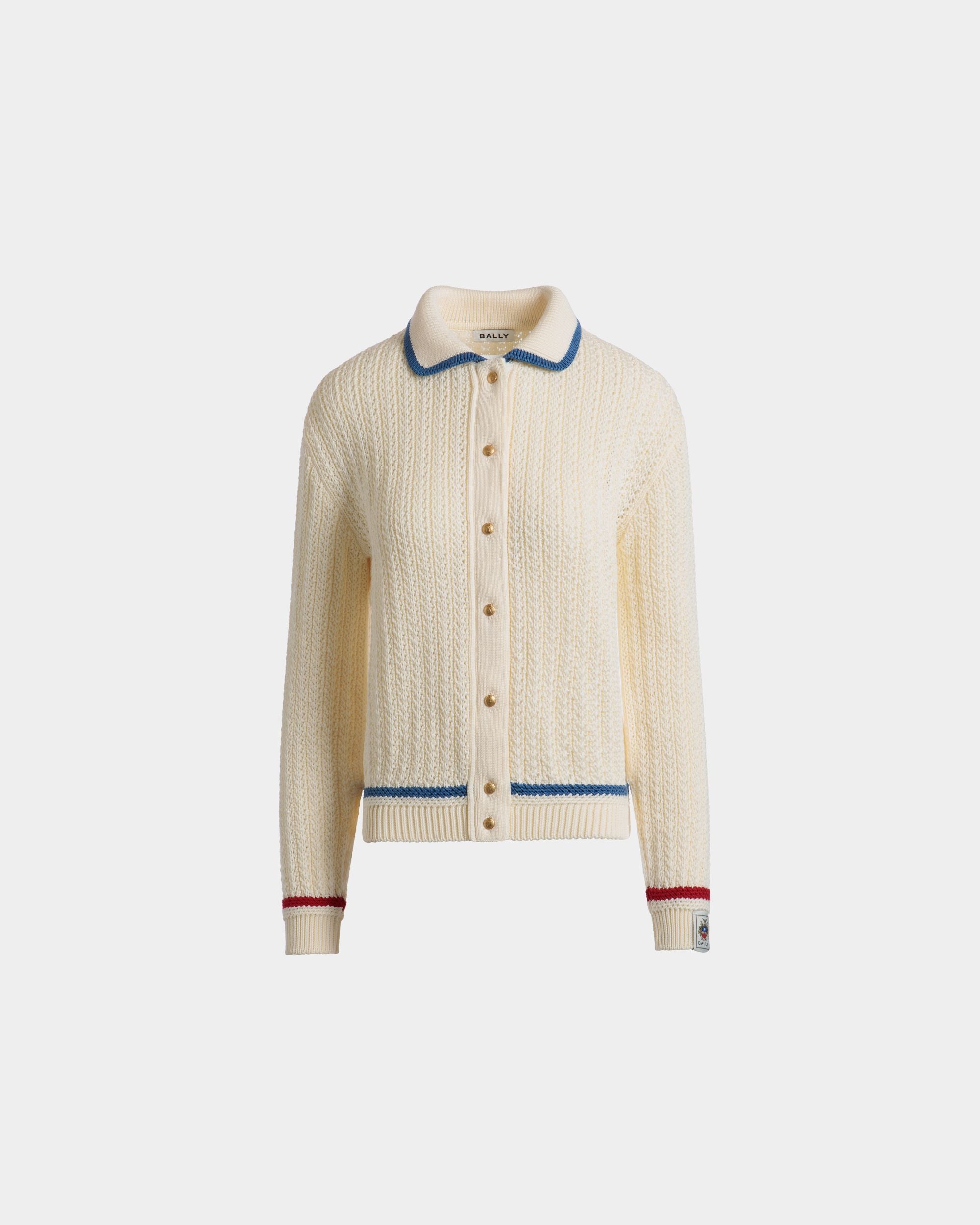 Cárdigan De Algodón Marfil - Mujer - Bally - 01