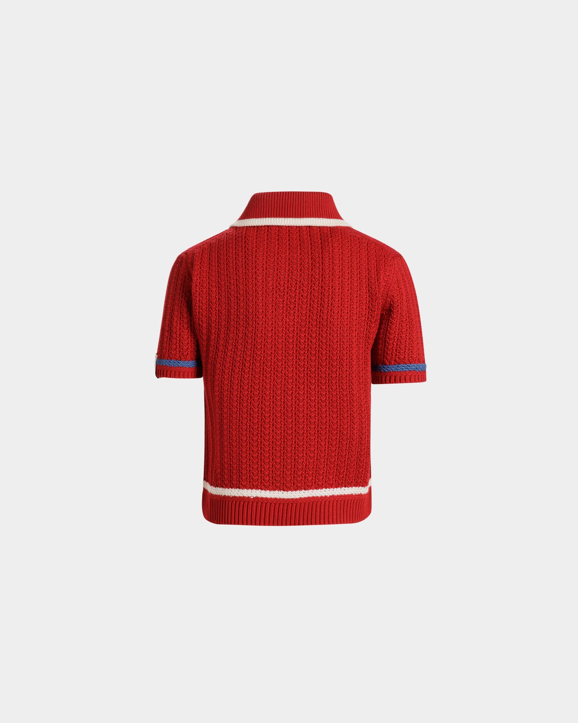 Polo De Punto De Algodón Rojo - Mujer - Bally - 07
