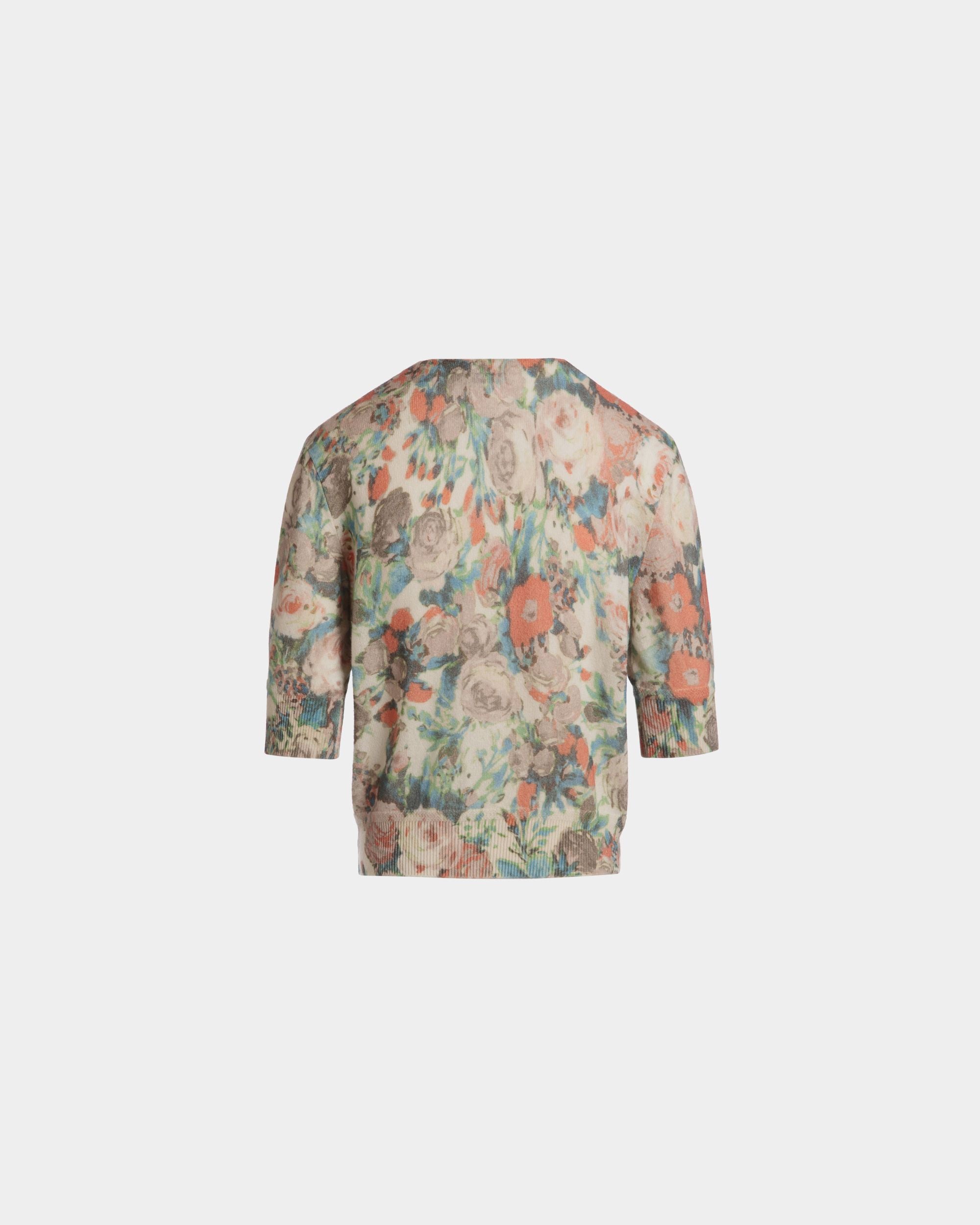 Cárdigan De Cachemira Multicolor Con Estampado Rosengarten - Mujer - Bally - 03