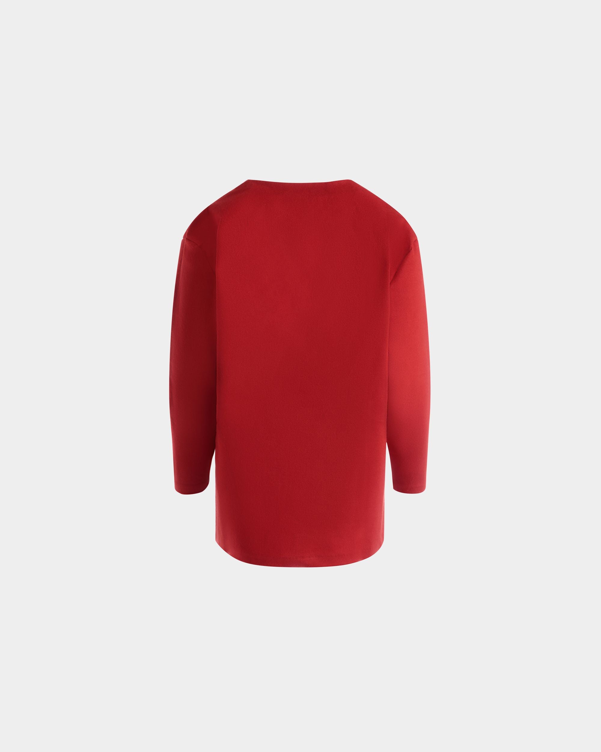 Cardigan in a Red Wool And Silk Blend - Women's - Bally - 07
