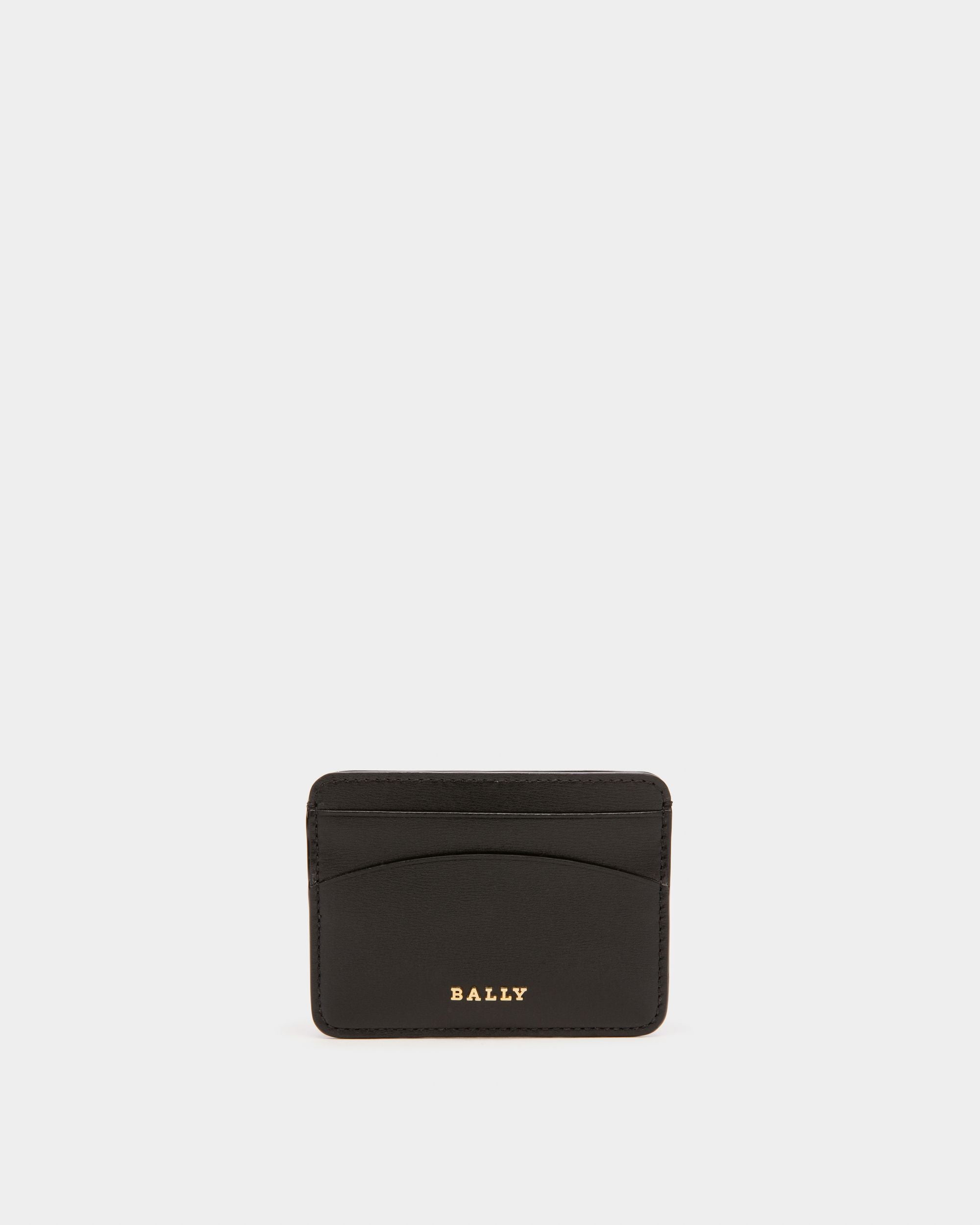 Lexye Leather Card Holder In Black - Women's - Bally - 01
