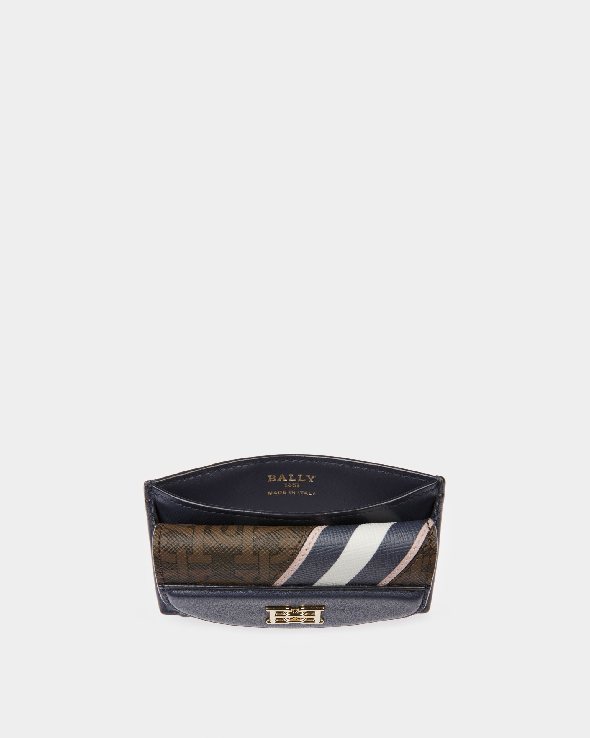 Belky Business Card Holder In Brown And Midnight Tpu - Women's - Bally - 03