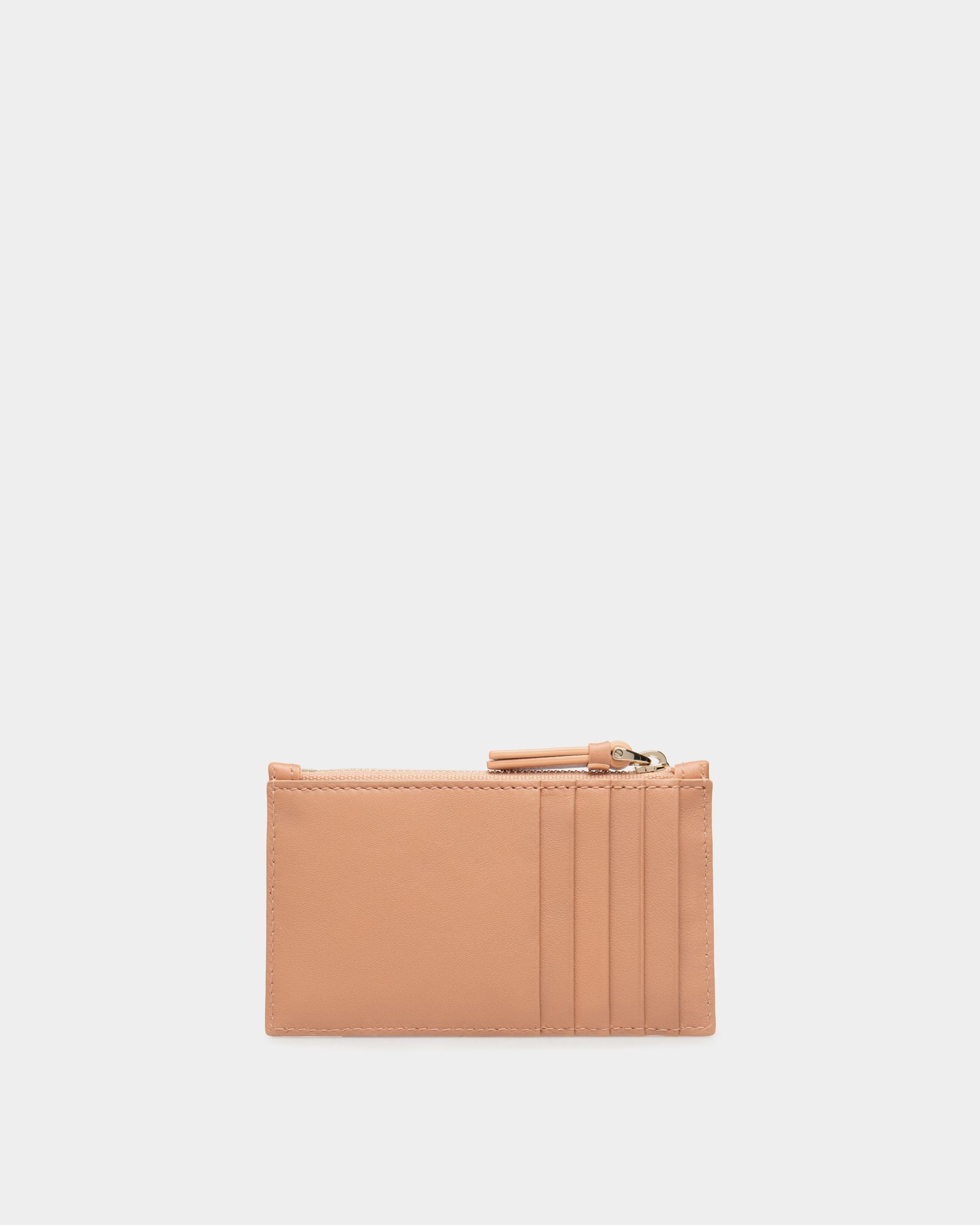 Business Card Holder In Orange Leather - Women's - Bally - 02