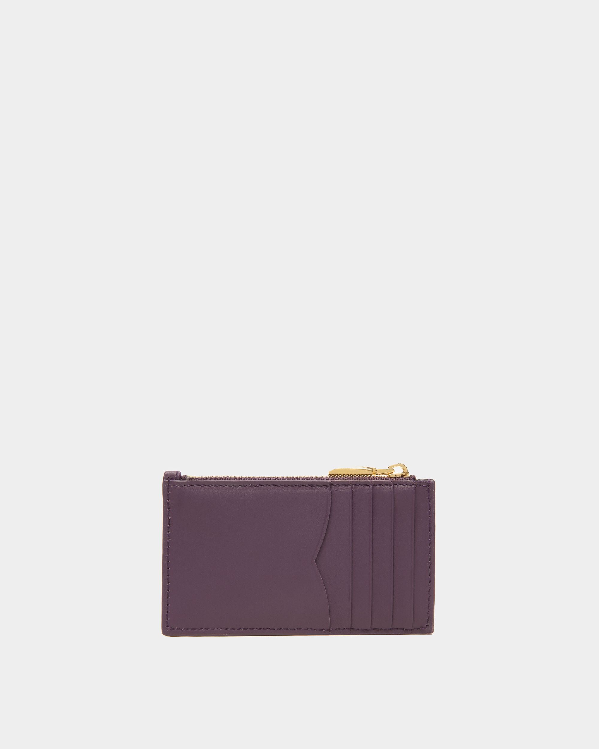 Tarjetero Ejecutivo Emblem De Piel Color Orquídea - Mujer - Bally - 02