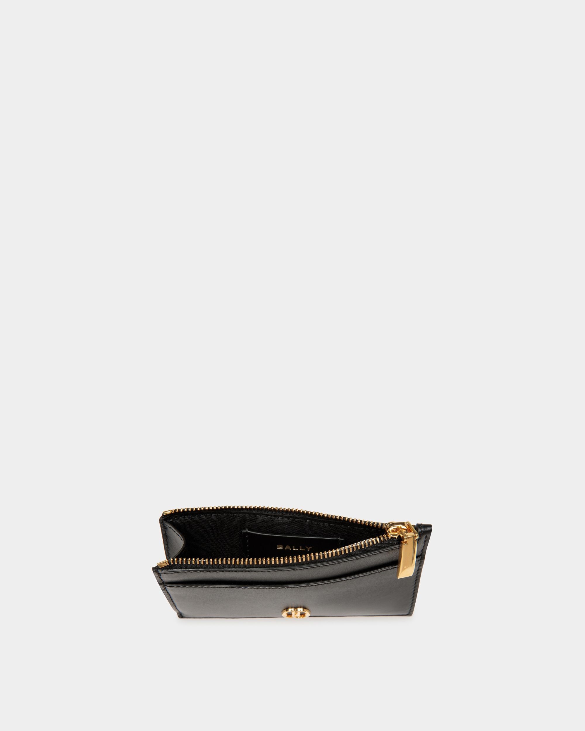Tarjetero Emblem De Piel En Negro - Mujer - Bally - 03