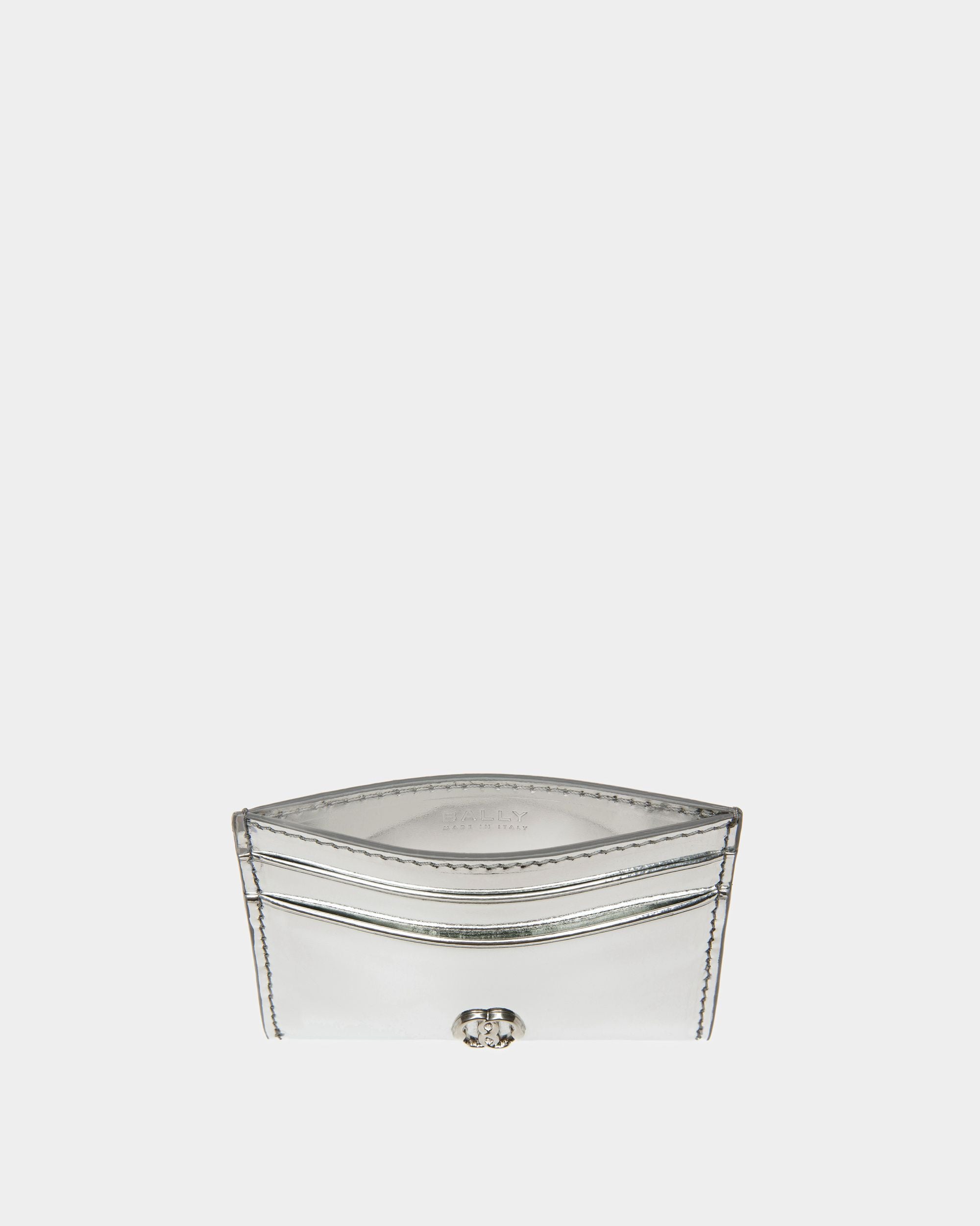 Tarjetero Ejecutivo Emblem De Piel Plateada - Mujer - Bally - 03