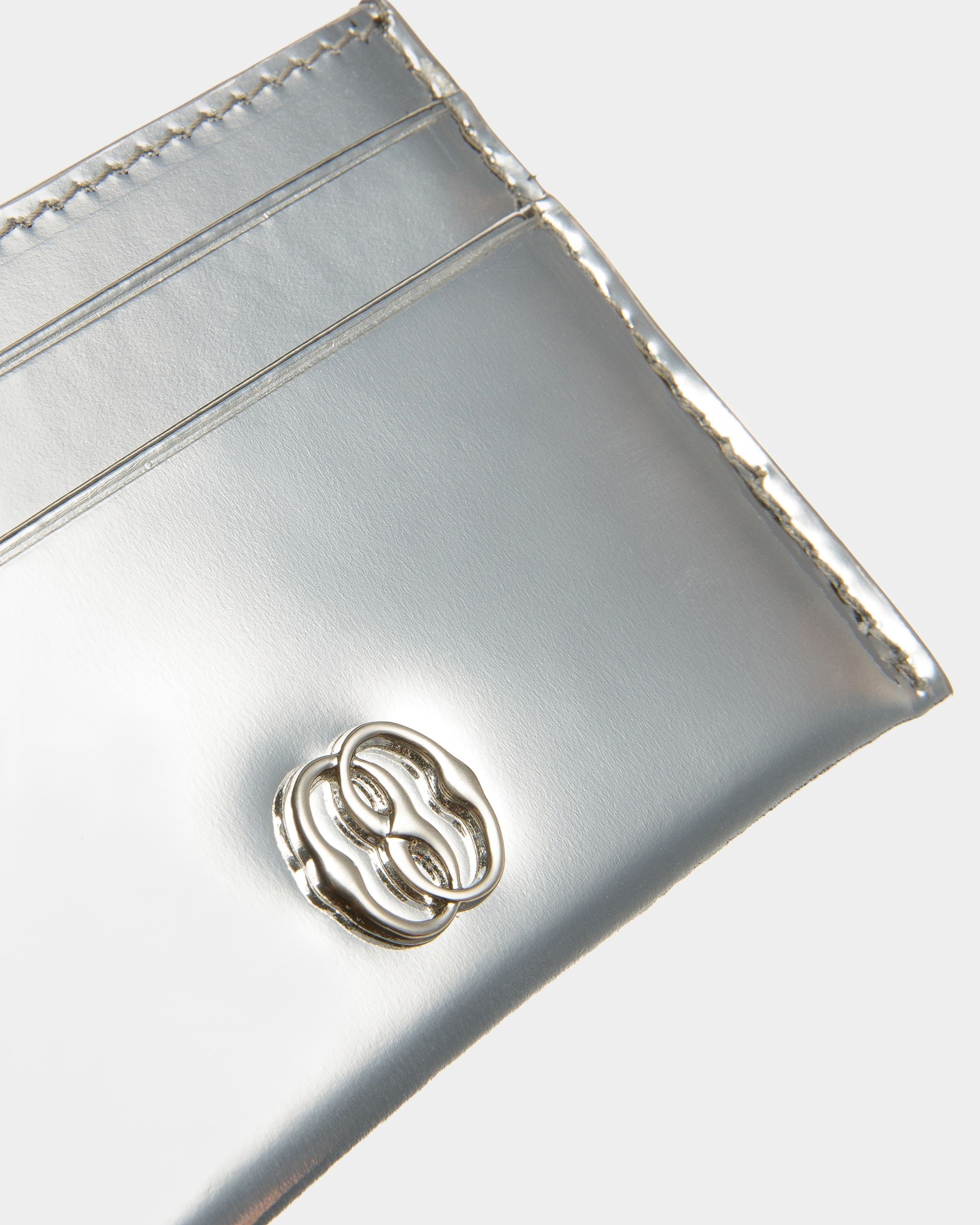 Tarjetero Ejecutivo Emblem De Piel Plateada - Mujer - Bally - 04